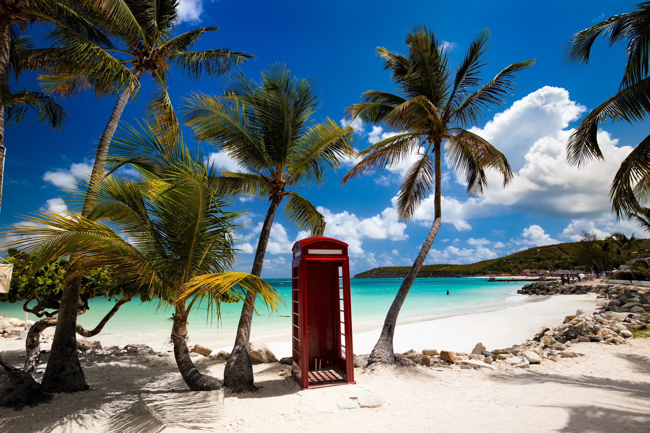 Find yourself a beach bar at Dickenson Bay