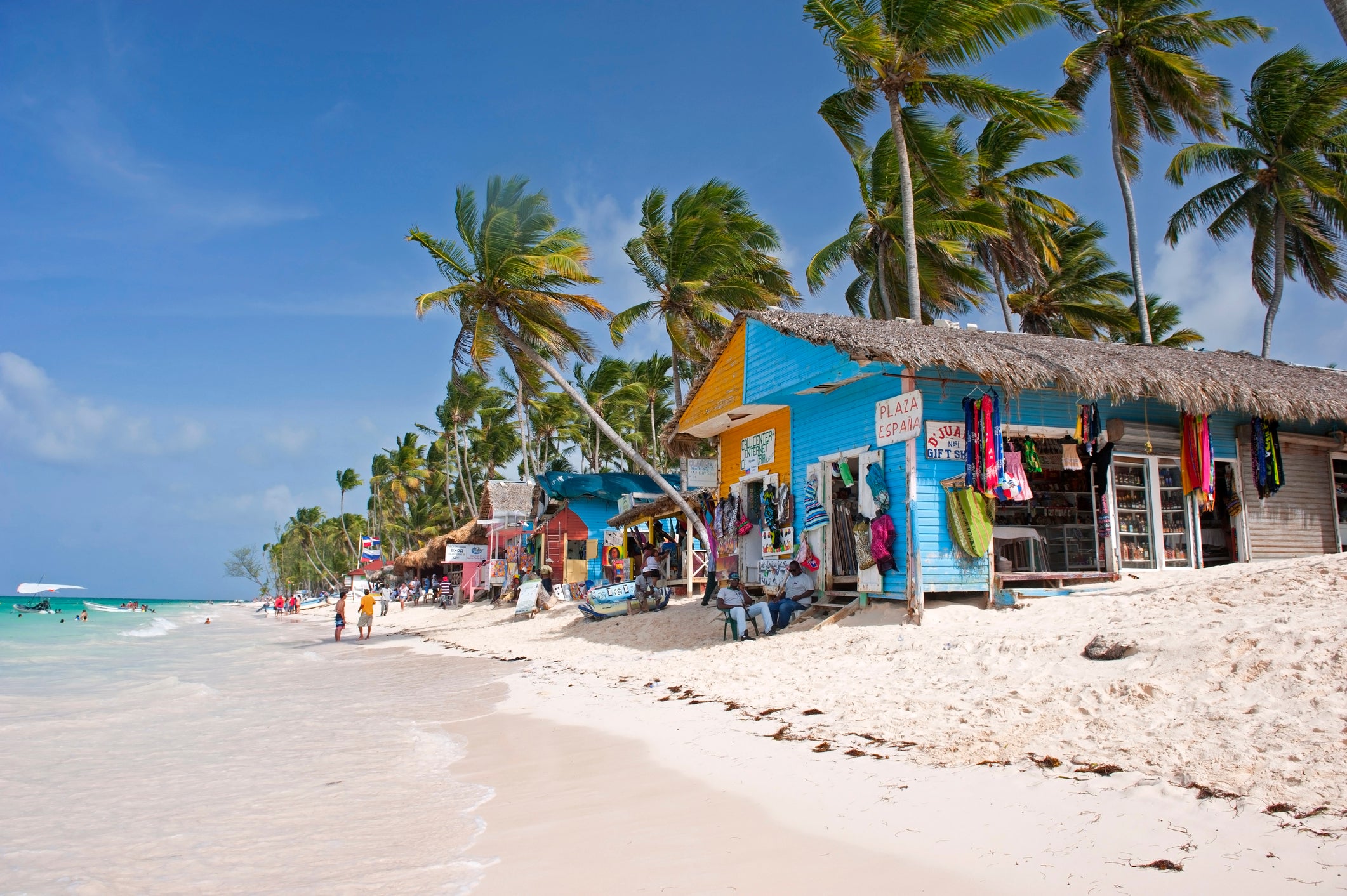 Bavaro Beach has plenty of shops and bars for visitors