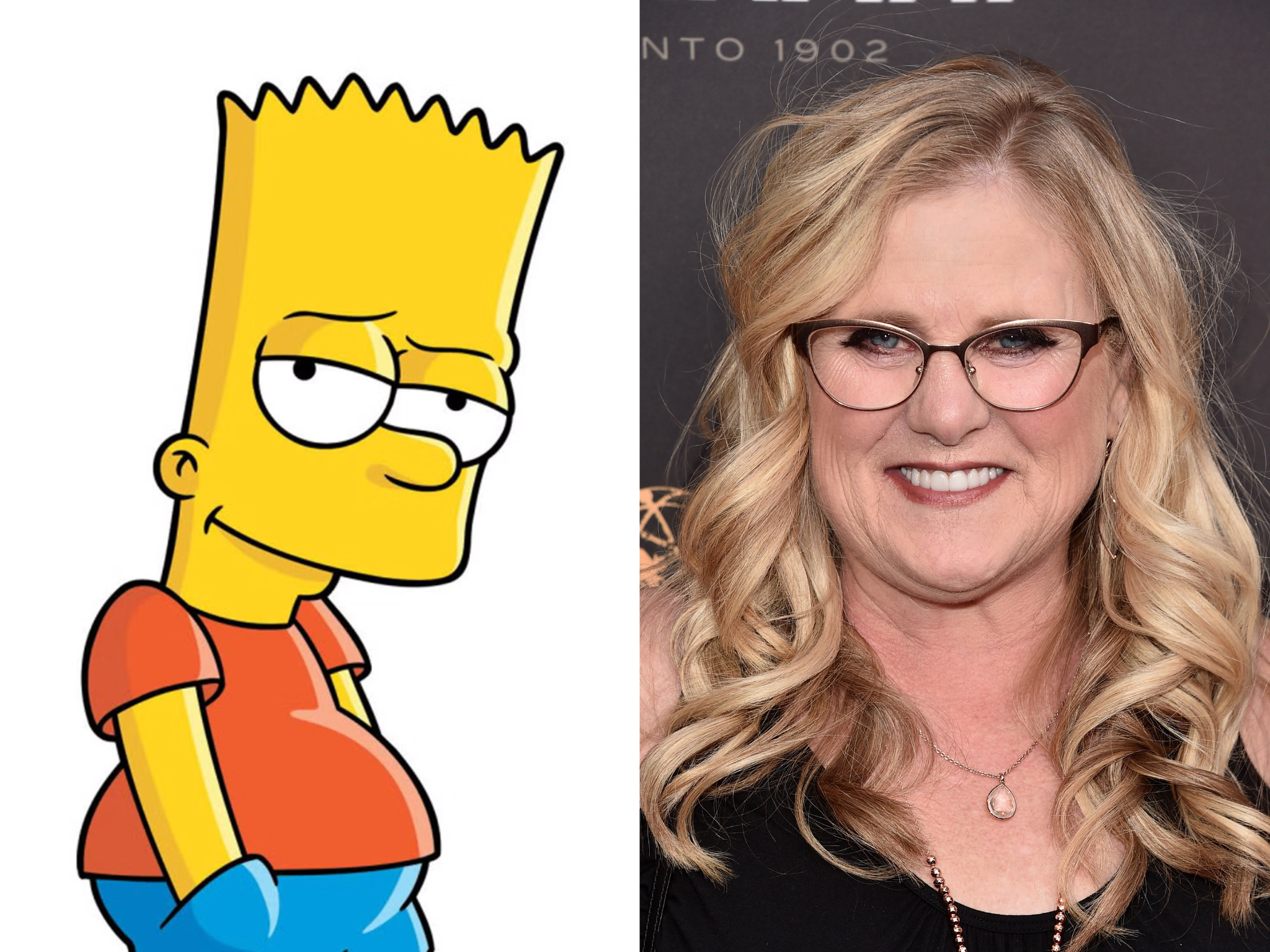 Bart Simpson and Nancy Cartwright