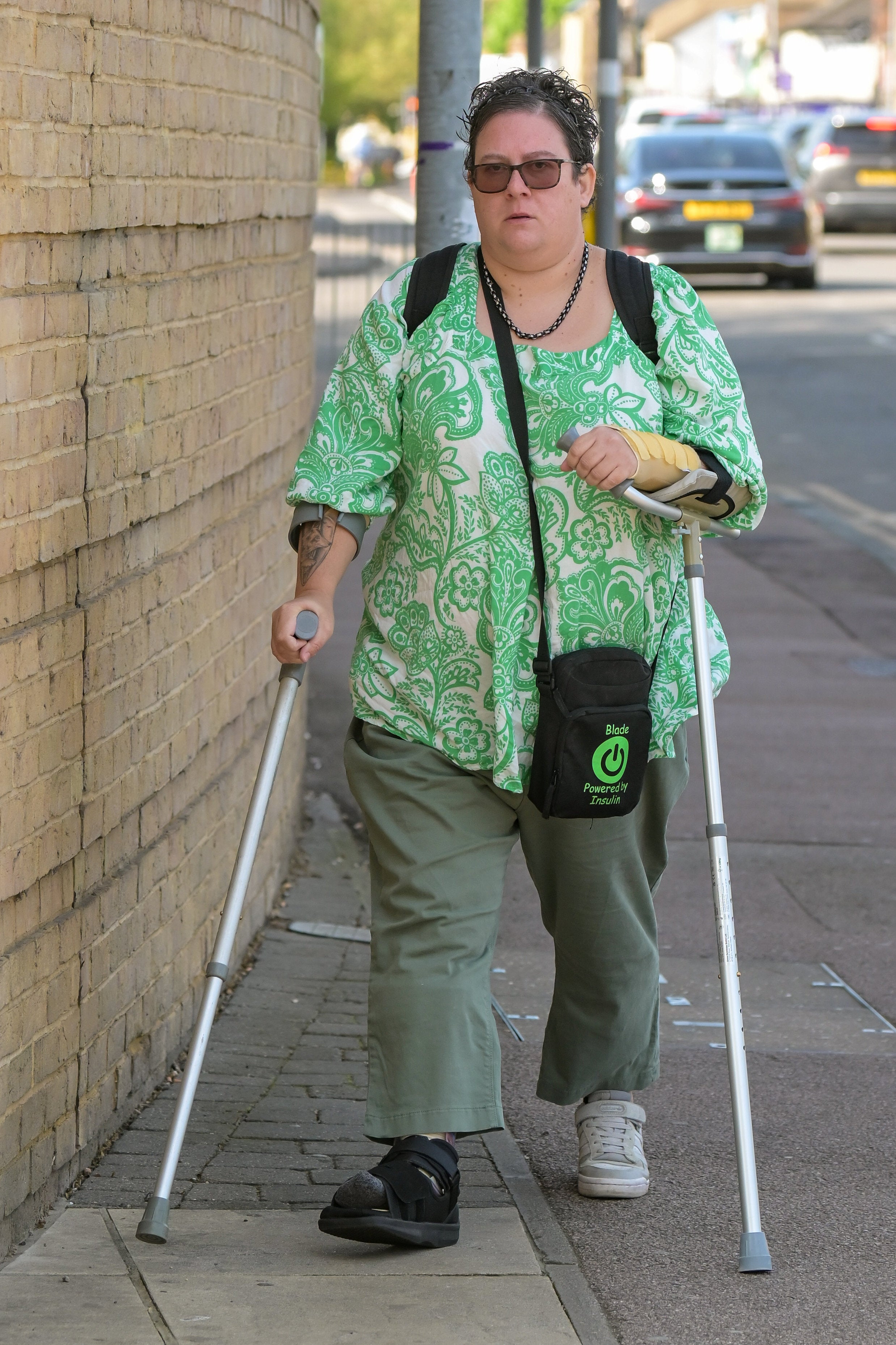 Blade Silvano, 40 arriving at Cambridge Crown court where she is accused of pretending to be a man to have sex with a woman