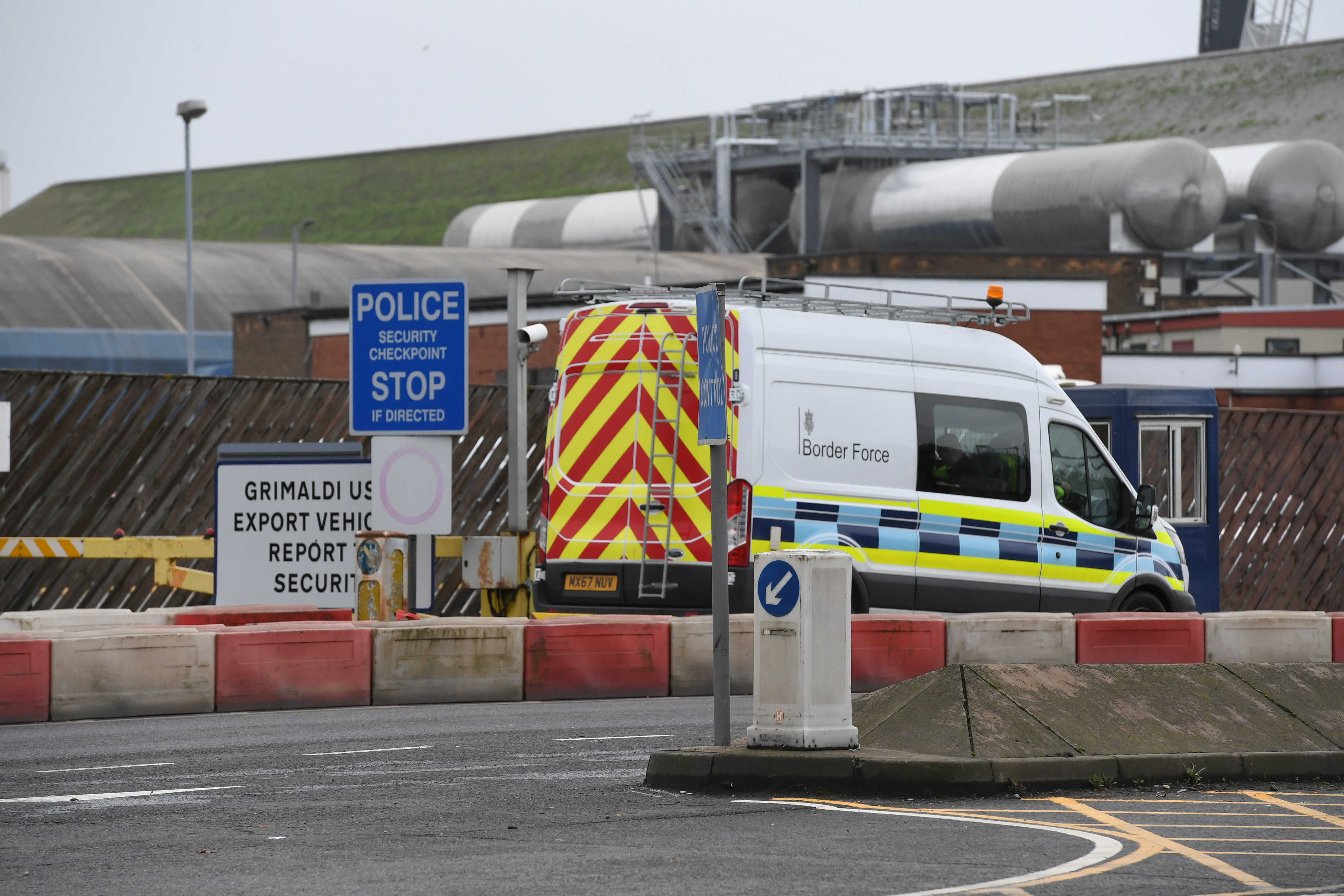 At Tilbury port (pictured), two men were detained on a ship by Border Force