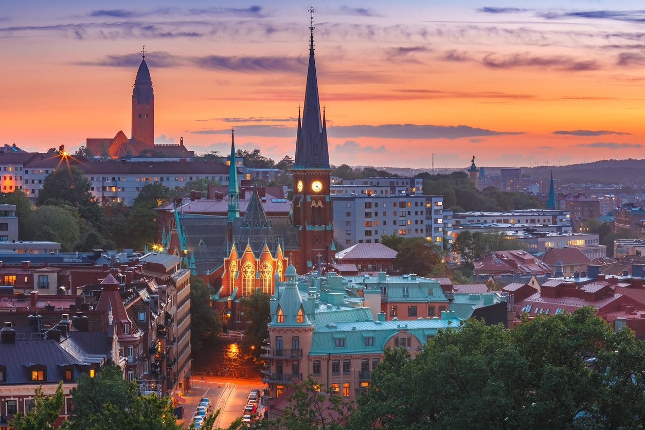 An aerial view of Gothenburg’s Old Town