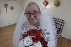 Elderly woman marries herself at retirement home to fulfil lifelong dream wedding