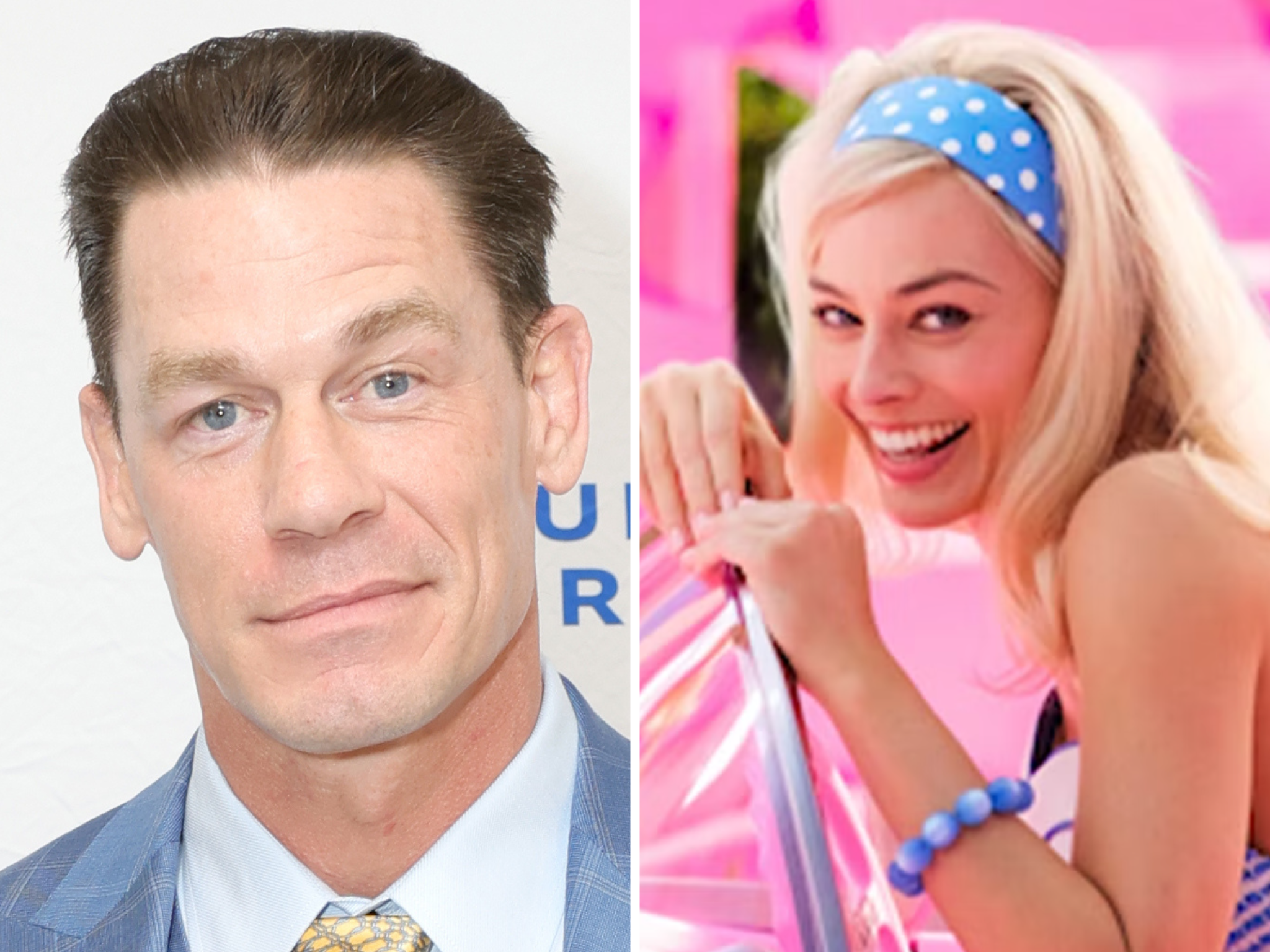 John Cena and Margot Robbie in ‘Barbie’