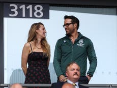 Ryan Reynolds tells Wrexham player to ‘put a shirt on’ around wife Blake Lively