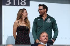 Ryan Reynolds tells Wrexham player to ‘put a shirt on’ around wife Blake Lively