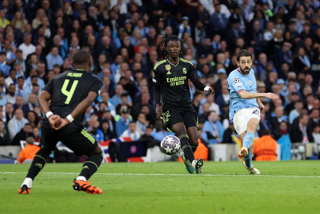 Silva fires City in front during the first half