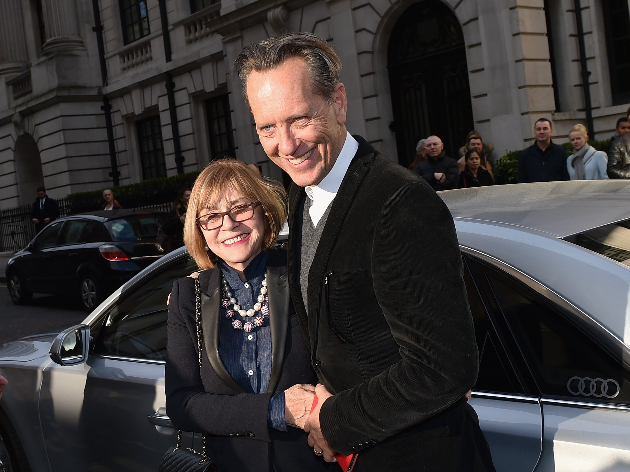 Joan Washington and Richard E Grant pictured at the Jameson Empire Awards in 2016