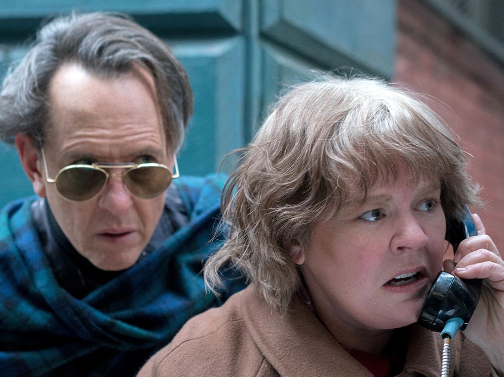 Unforgiven: Grant and Melissa McCarthy in the real-life drama ‘Can You Ever Forgive Me?’