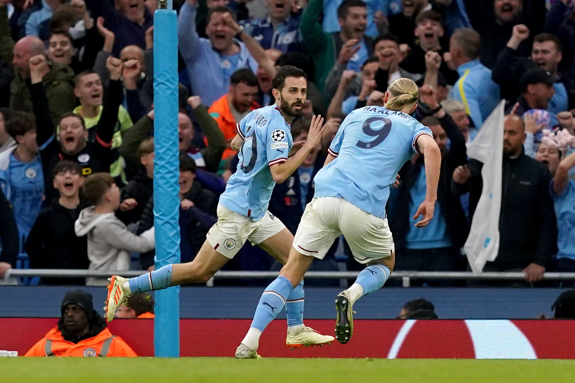 Bernardo Silva scored twice as Manchester City booked a return to the Champions League final