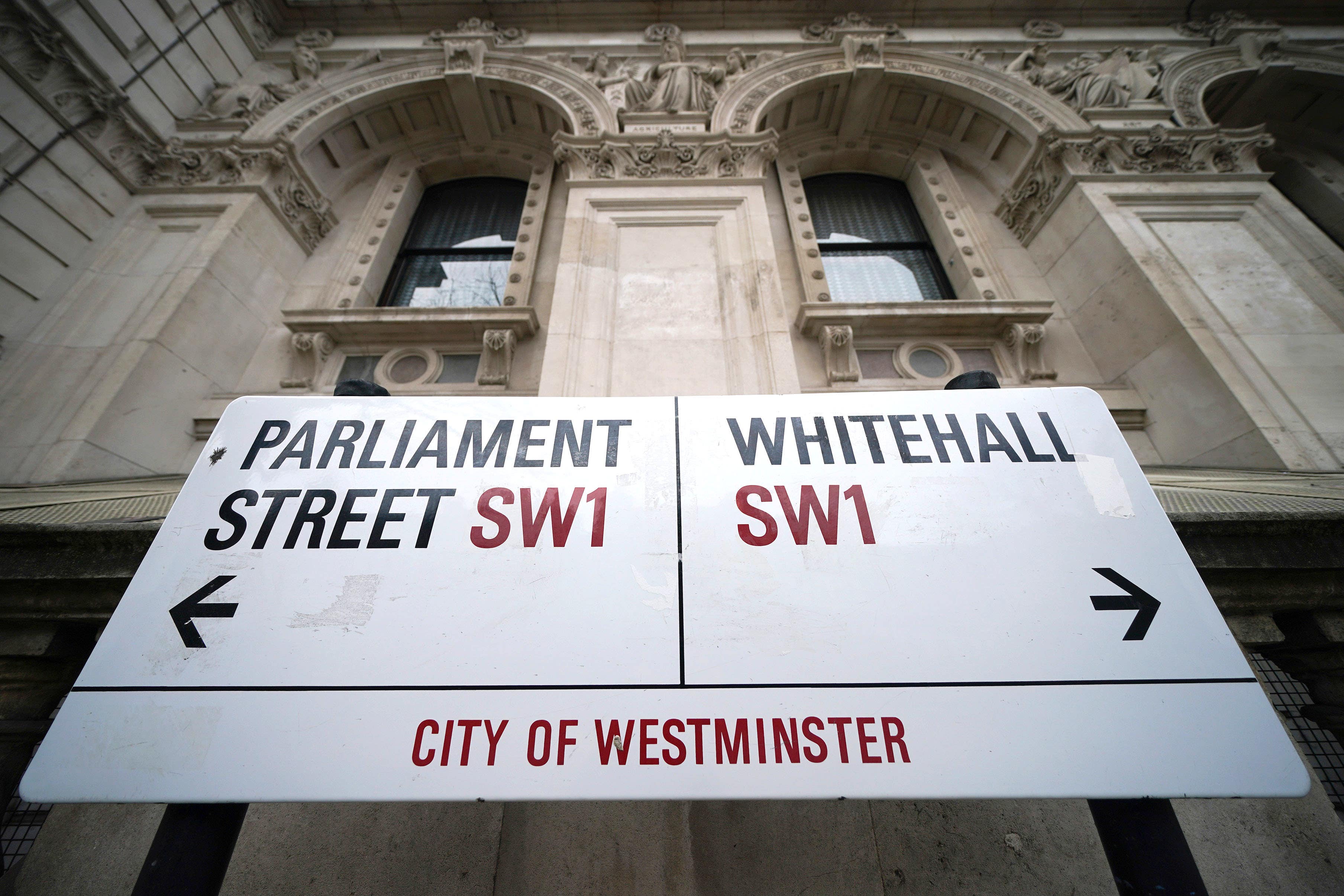 Parliament Street and Whitehall (Yui Mok/PA)
