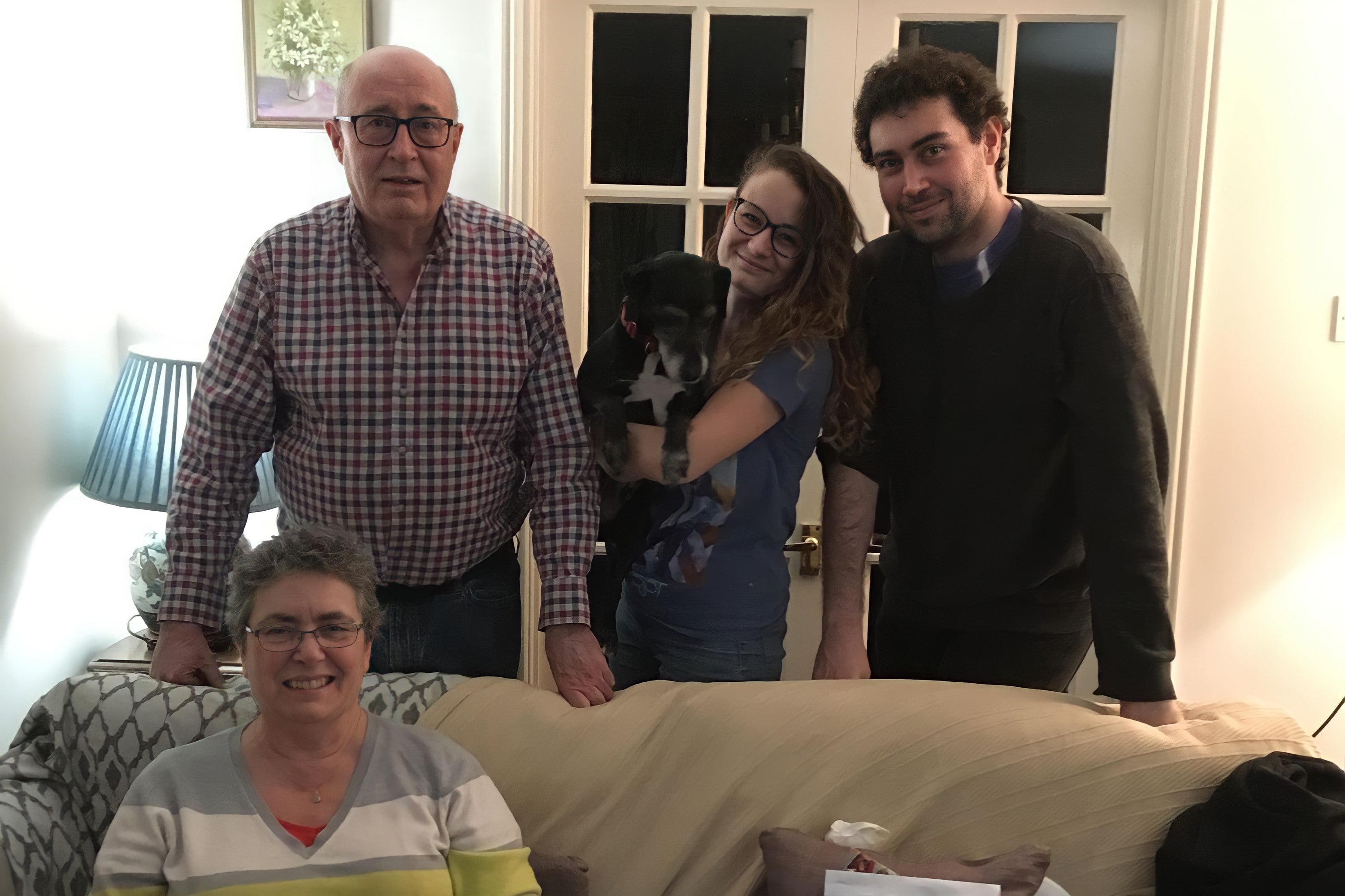 Matthew Willson, right, with his parents Pauline Willson and Robert Easingwood, and sister Kate Easingwood