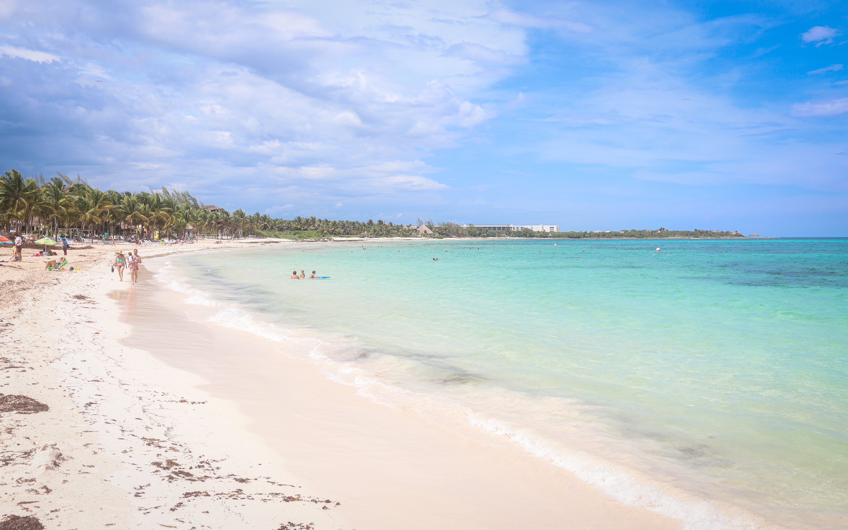 Xpu Ha Beach has crystal clear waters