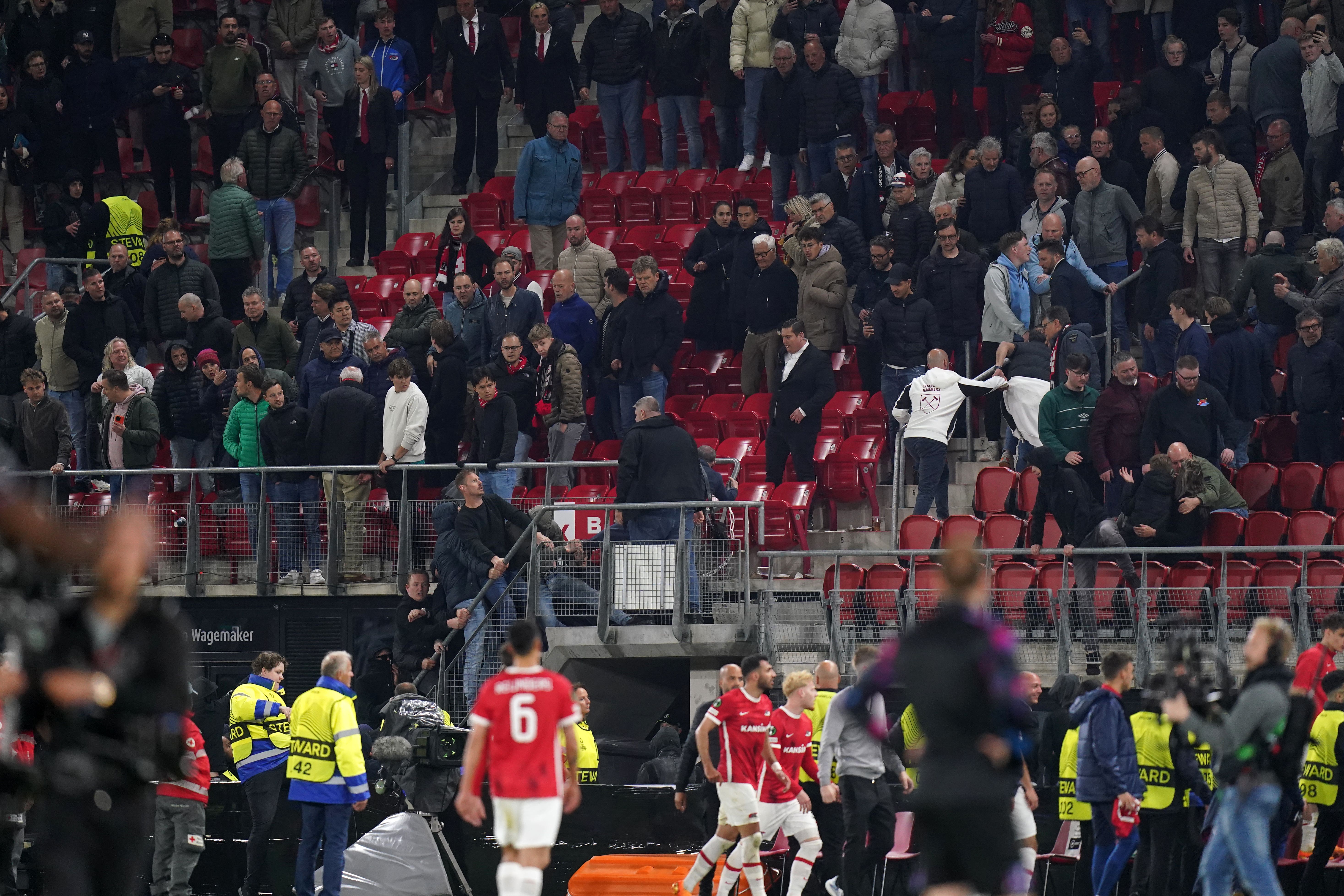 AZ Alkmaar have apologised for the violence on Thursday (Adam Davy/PA)