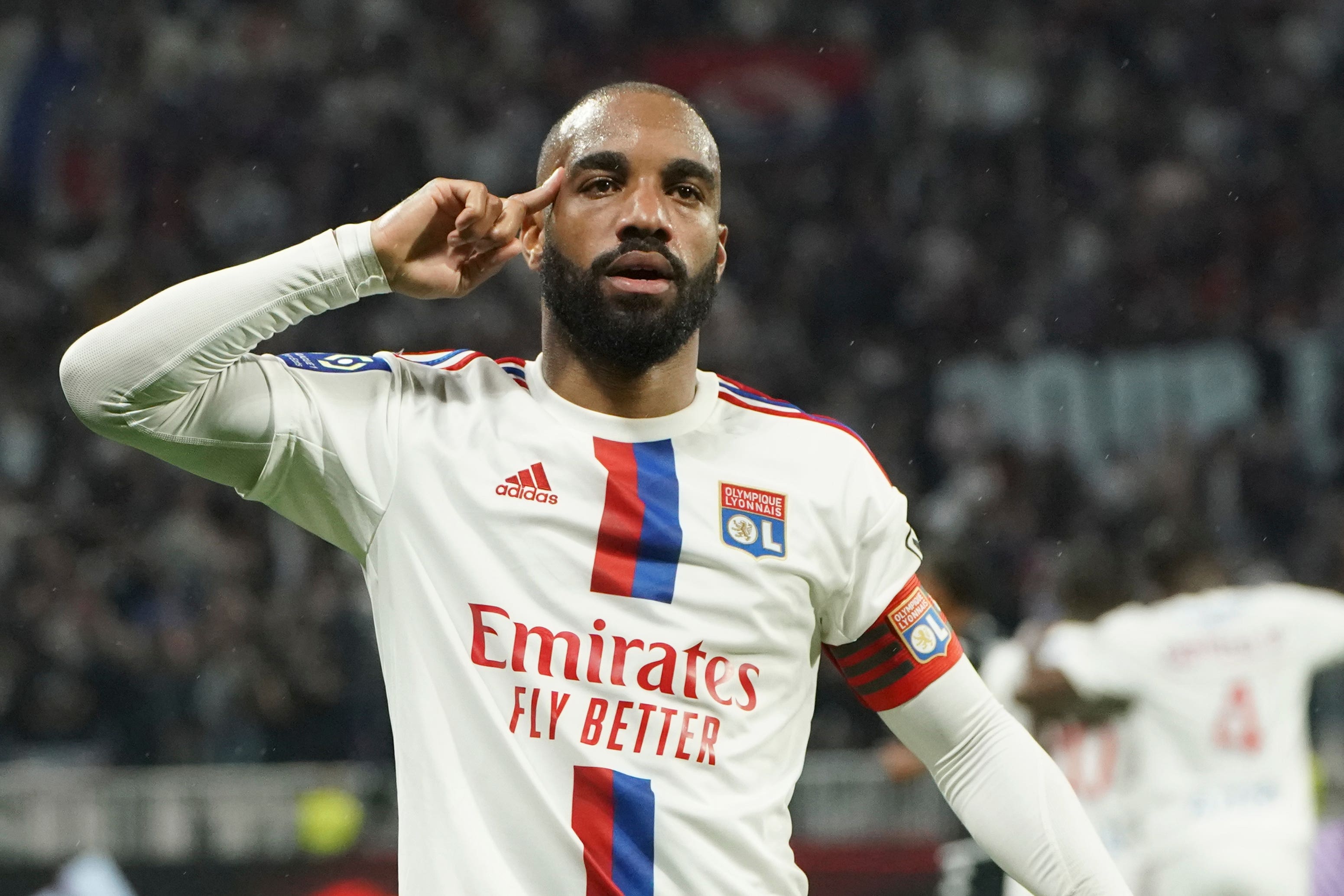 Alexandre Lacazette helped Lyon beat Monaco (Laurent Cipriani/AP)