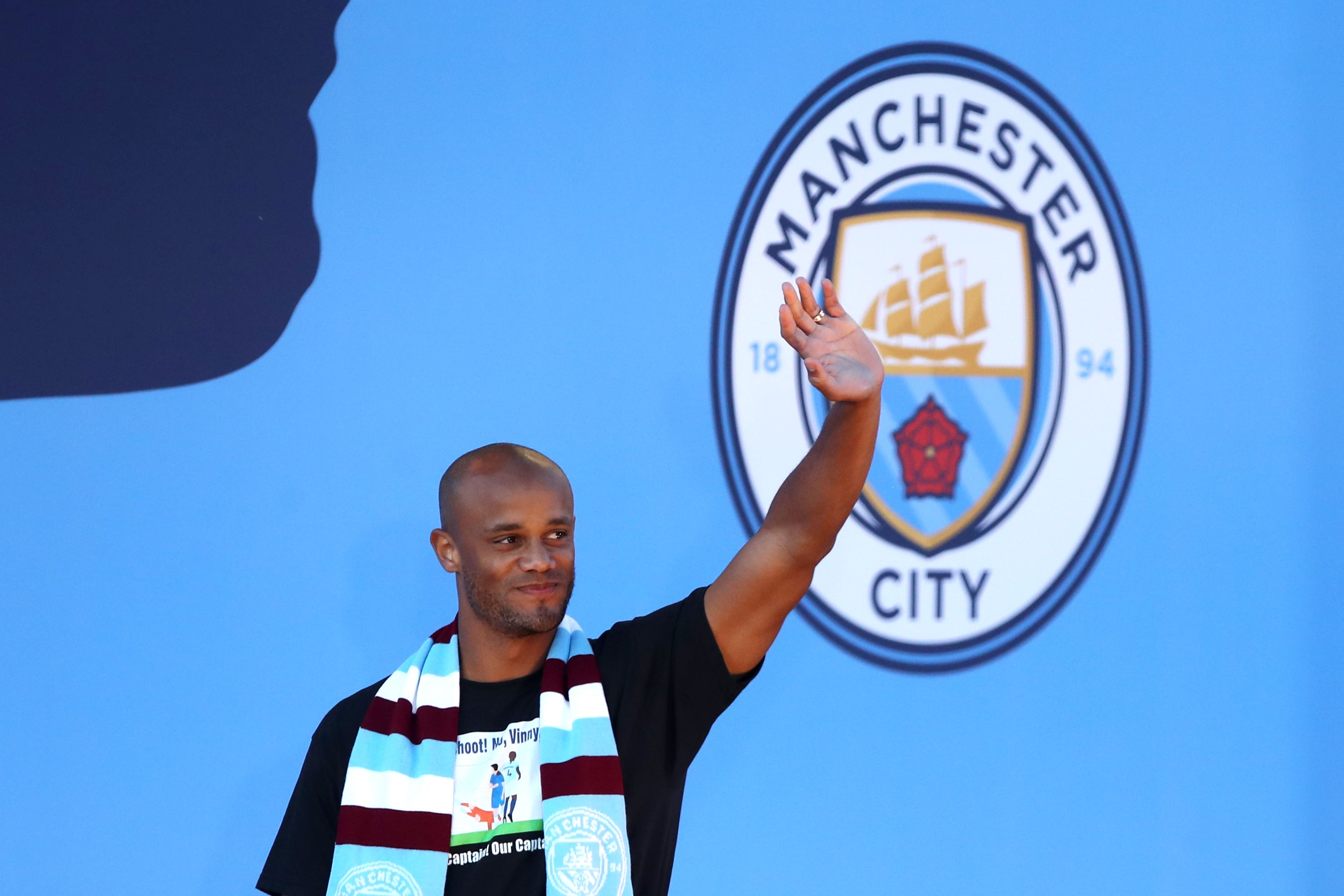 Vincent Kompany said goodbye to Manchester City on this day in 2019 (Nick Potts/PA)