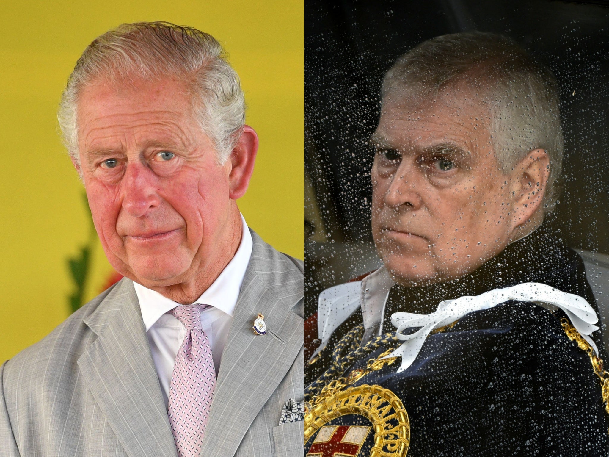 King Charles and Prince Andrew