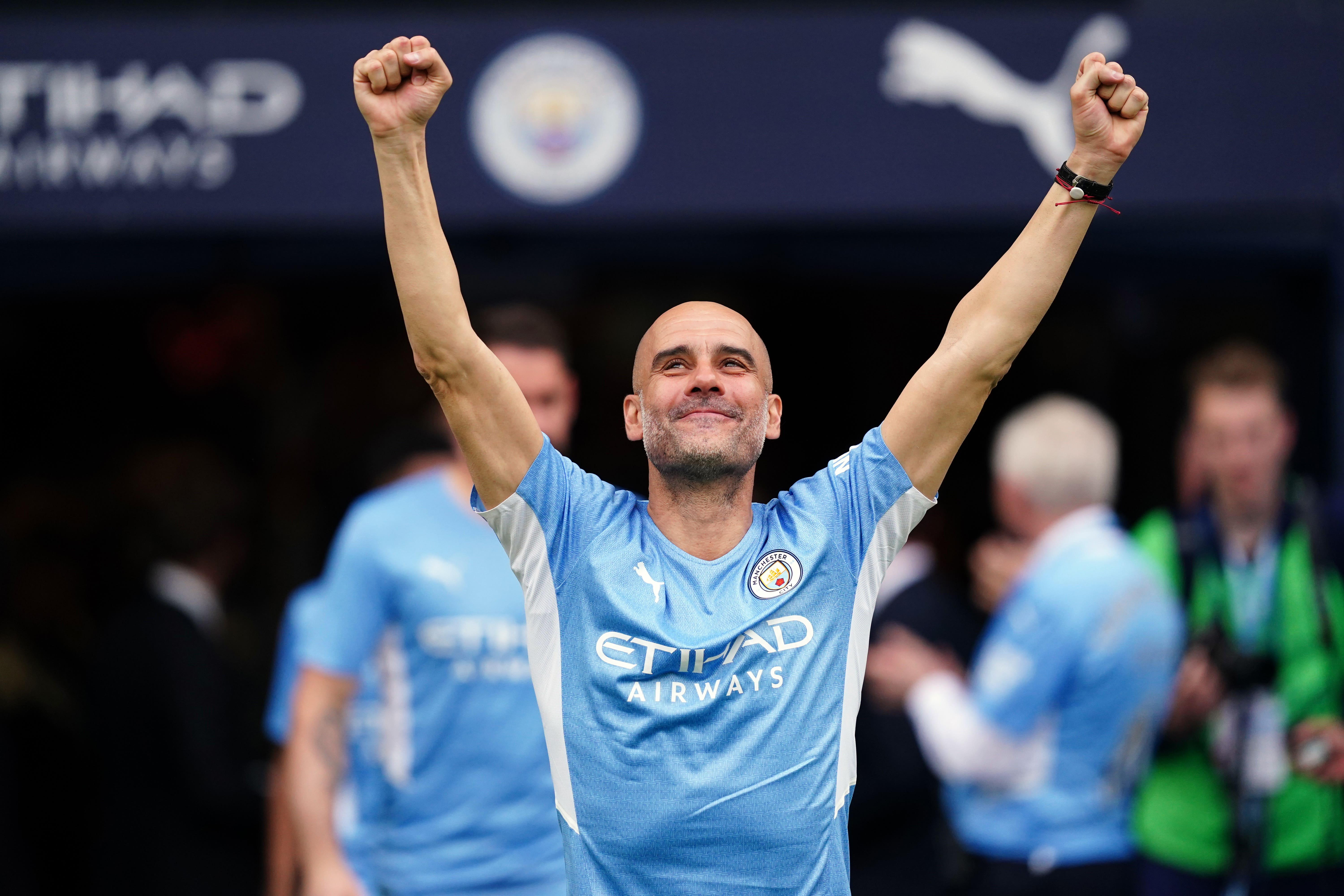 Pep Guardiola has guided his side to another Premier League title (Martin Rickett/PA)