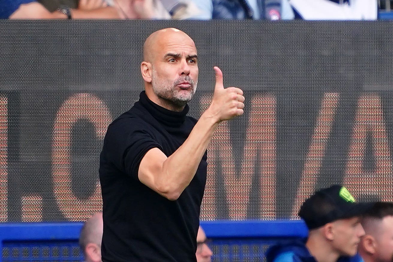 Pep Guardiola is determined to bring Champions League glory to Manchester City (Peter Byrne/PA)