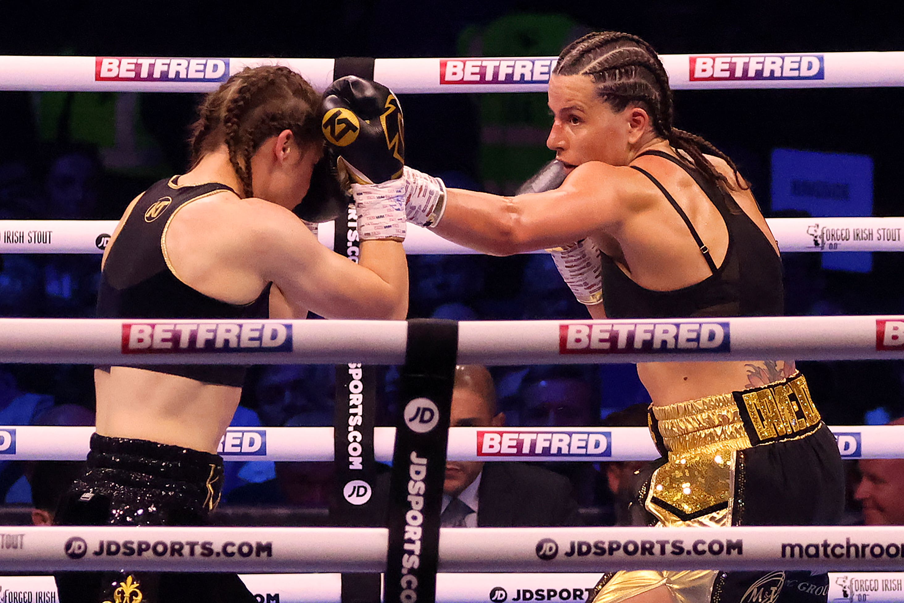 Chantelle Cameron defeated Katie Taylor (Peter Morrison/AP)