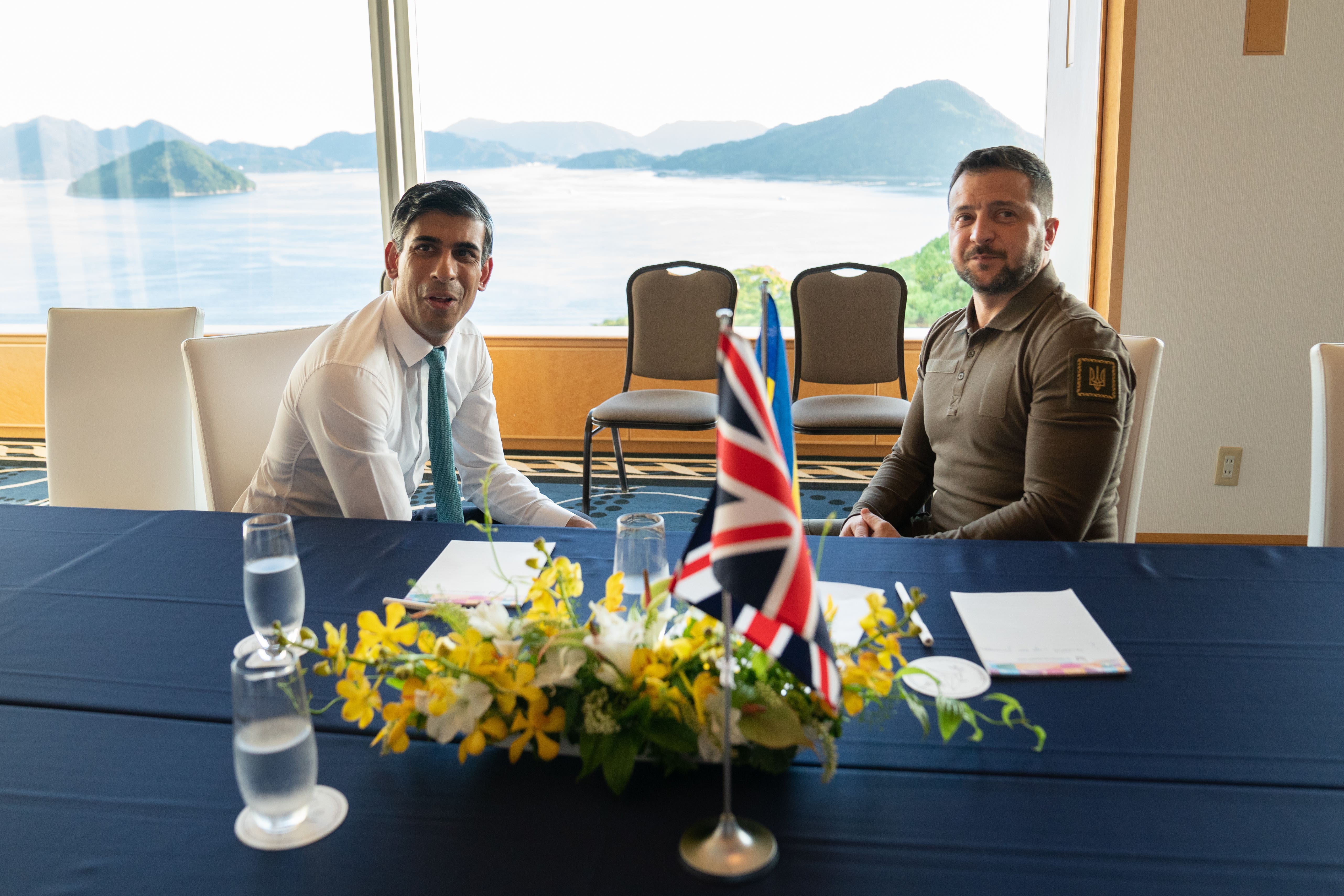 Prime Minister Rishi Sunak and Ukraine President Volodymyr Zelensky (Stefan Rousseau/PA)