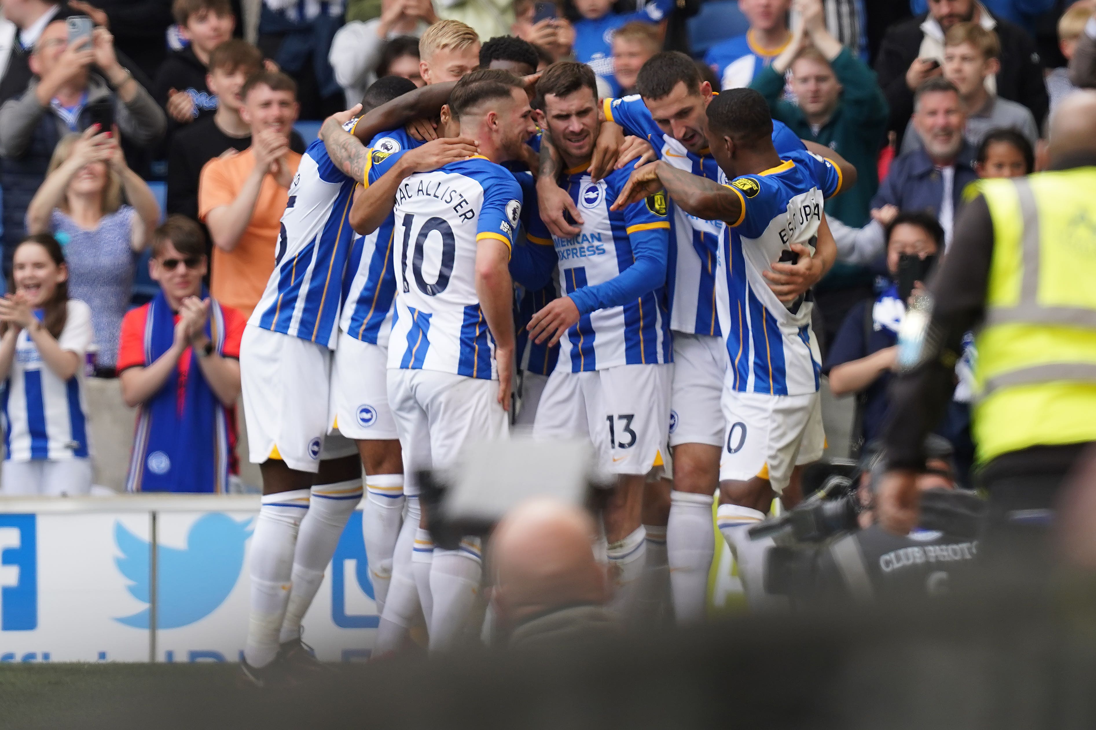 Brighton booked a European place (Gareth Fuller/PA)