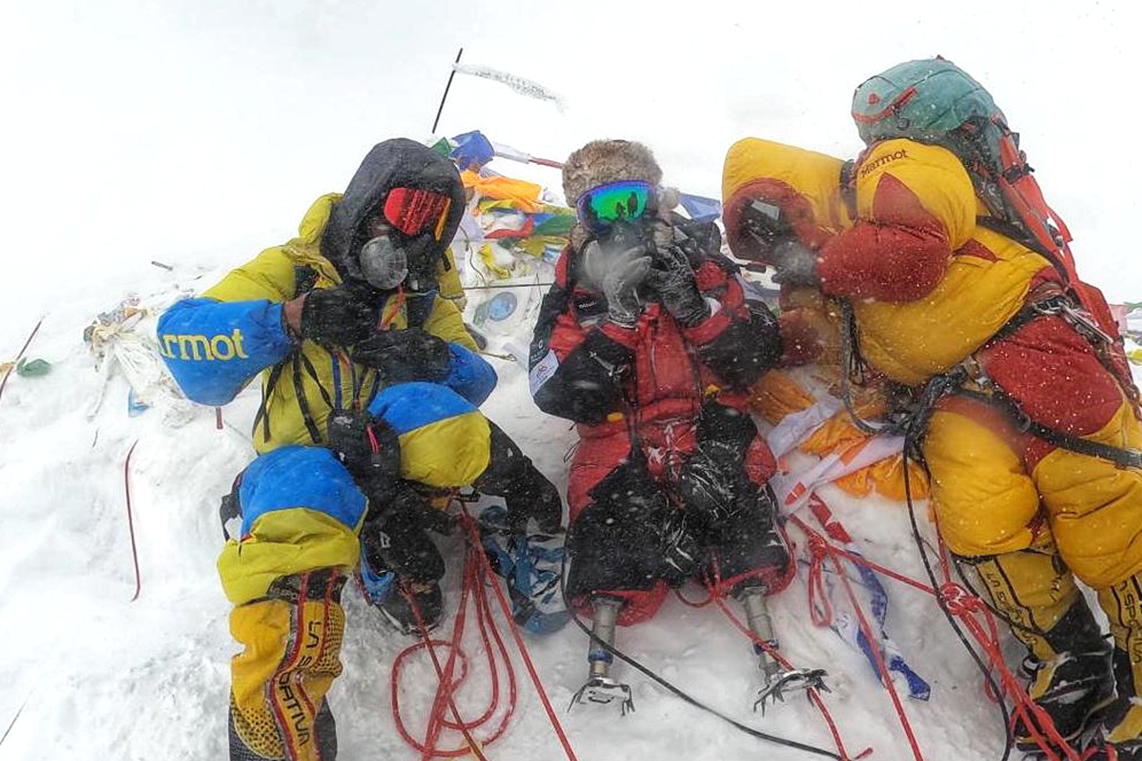 Hari Budha Magar, 43, reached the summit of Everest exactly 13 years after he lost his legs in an explosion in Afghanistan