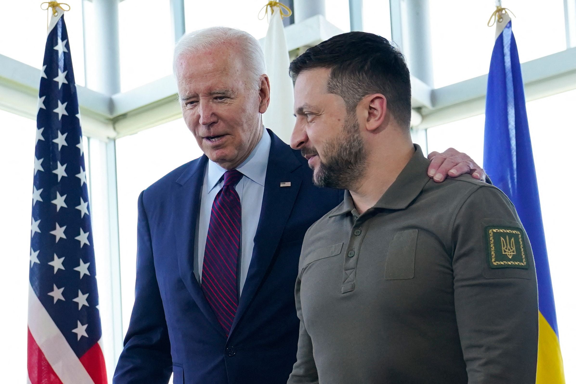 US President Joe Biden and Ukraine’s President Volodymyr Zelensky in May