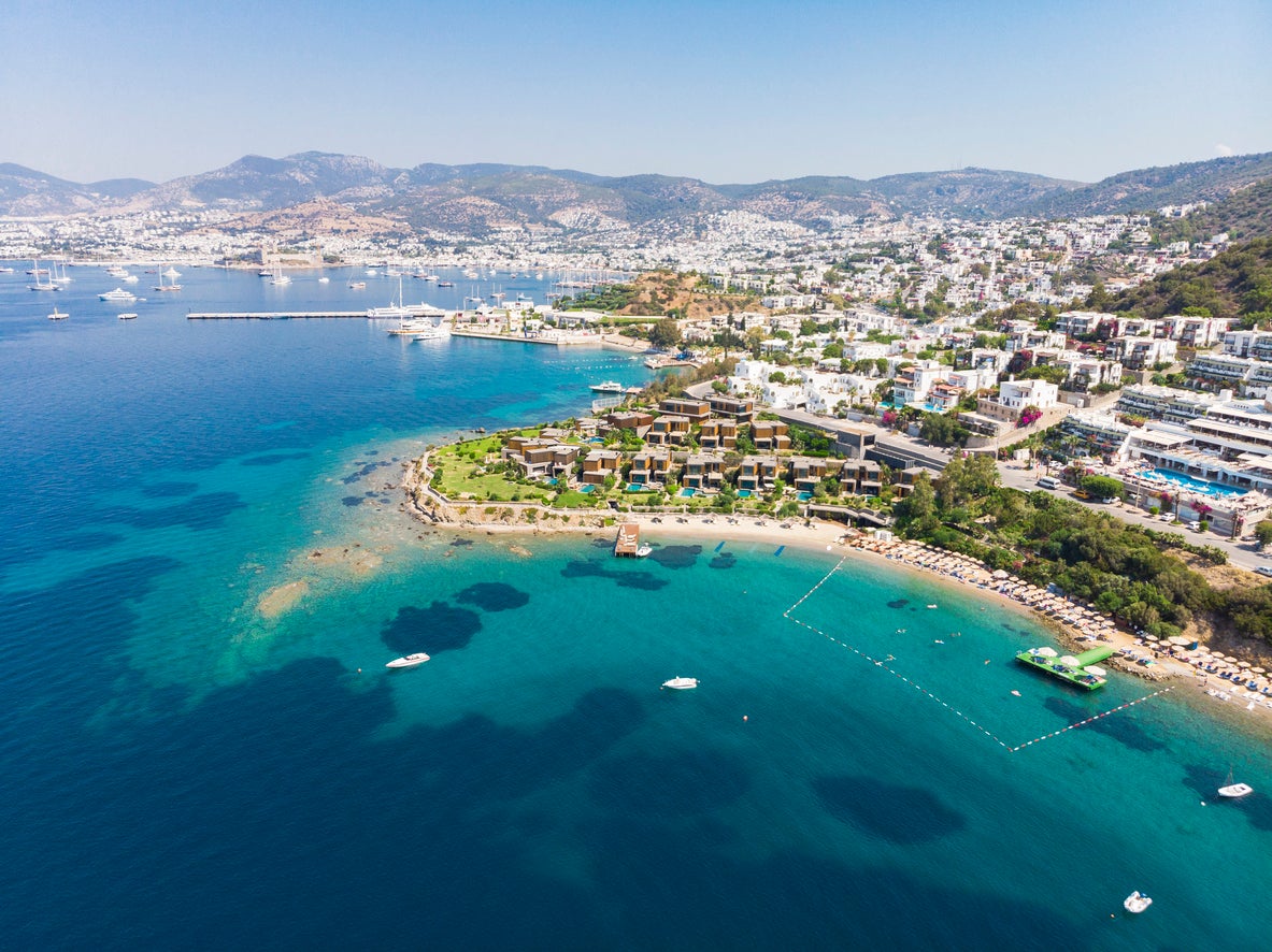 An aerial view of Bodrum