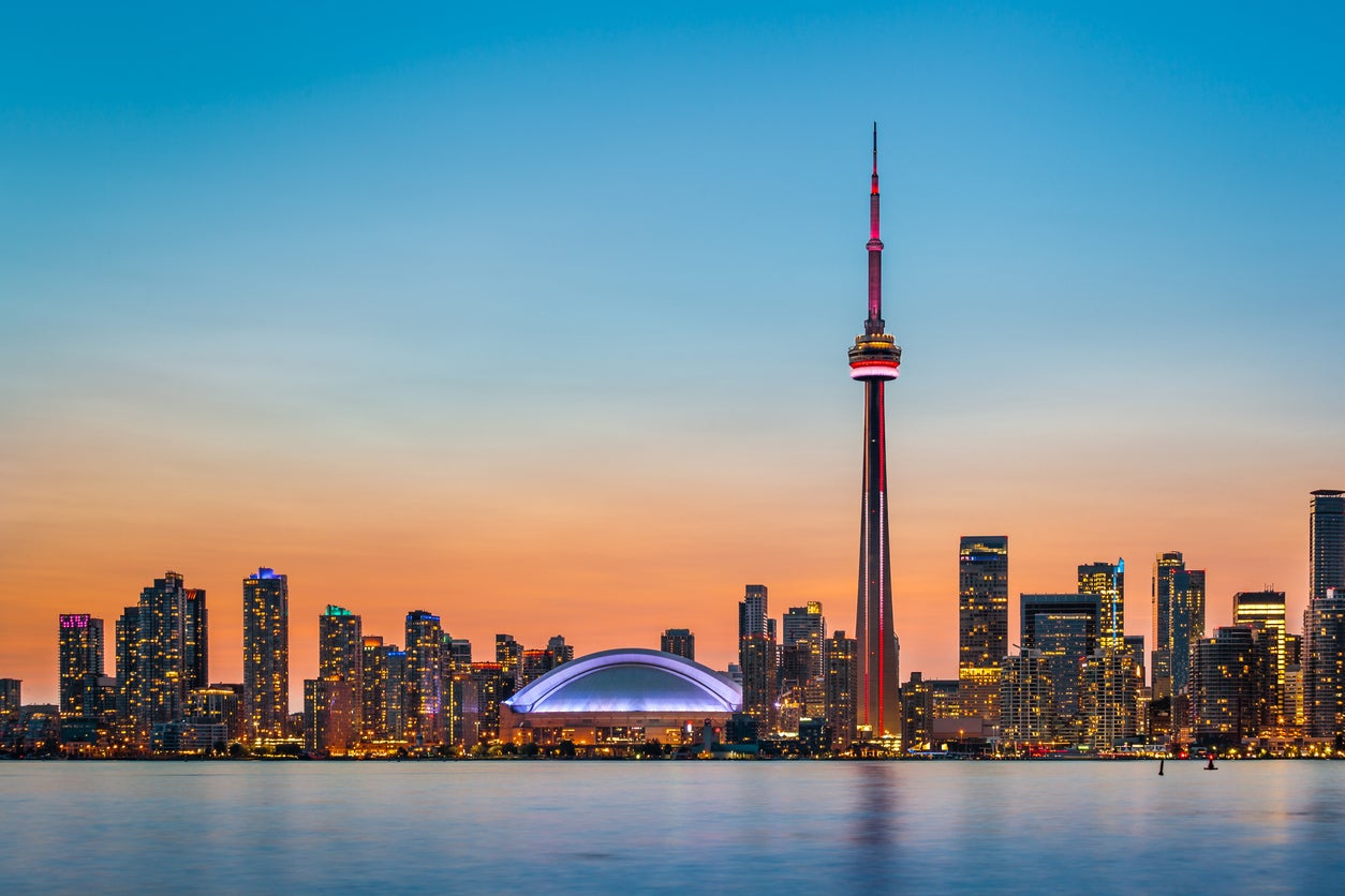 A view of the Toronto skyline, including the CN Tower