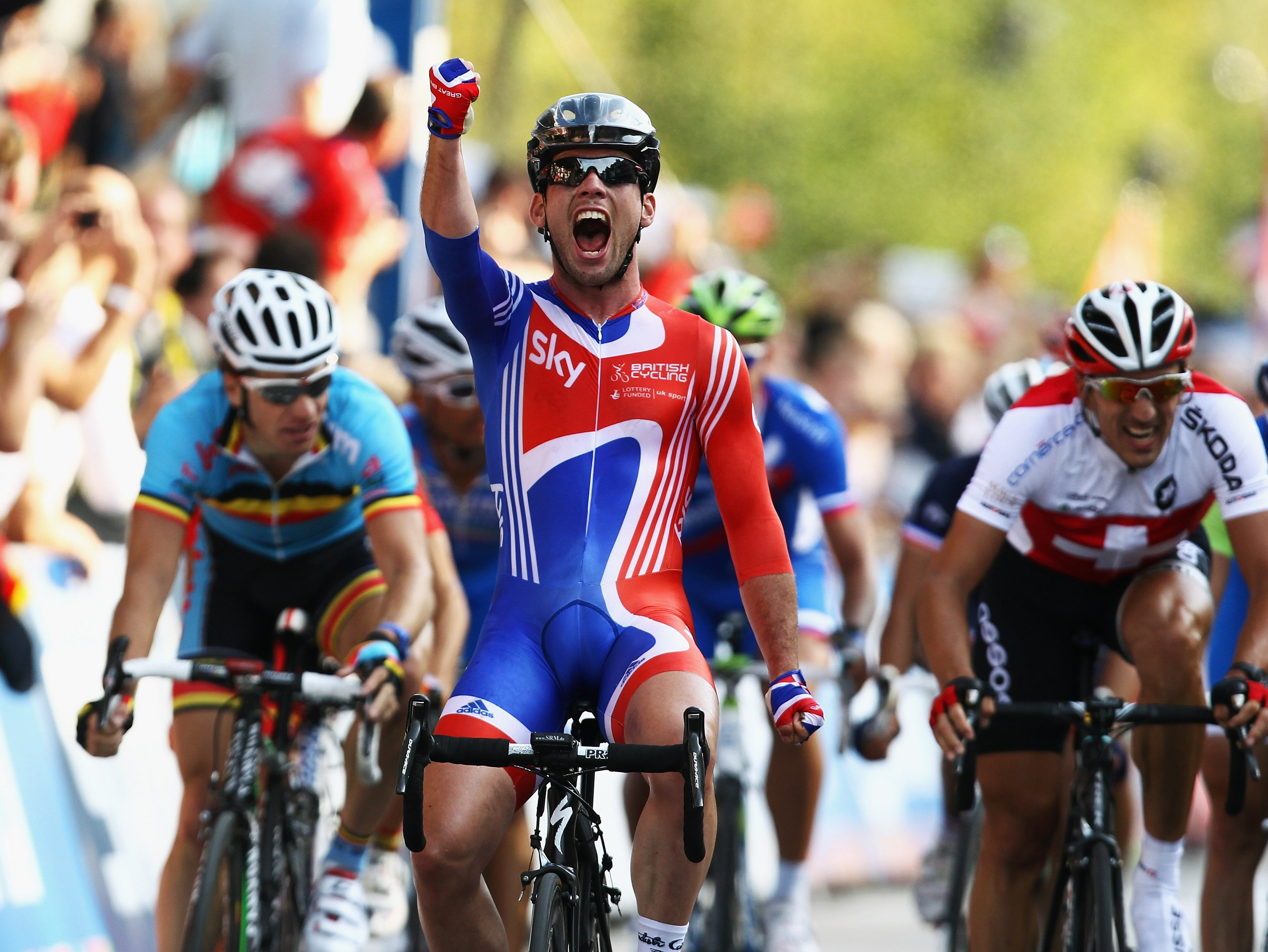 Mark Cavendish has won a joint record 34 Tour de France stages and won the world road race title in 2011