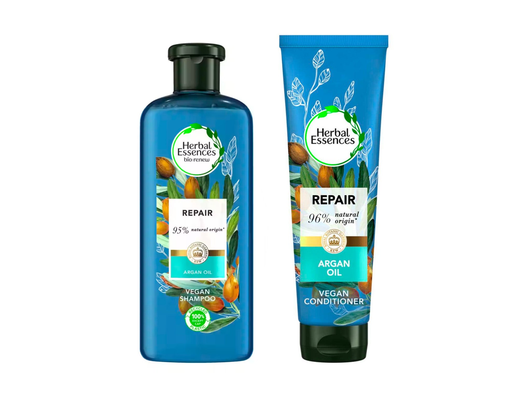 Herbal Essences bio renew argan oil repairing vegan shampoo and conditioner