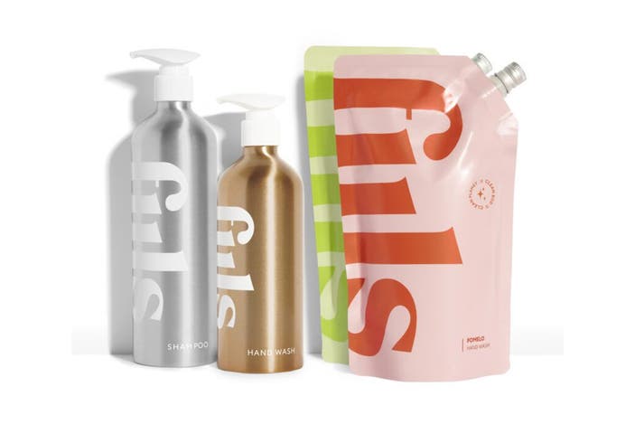 Fills pomelo shampoo and coconut conditioner