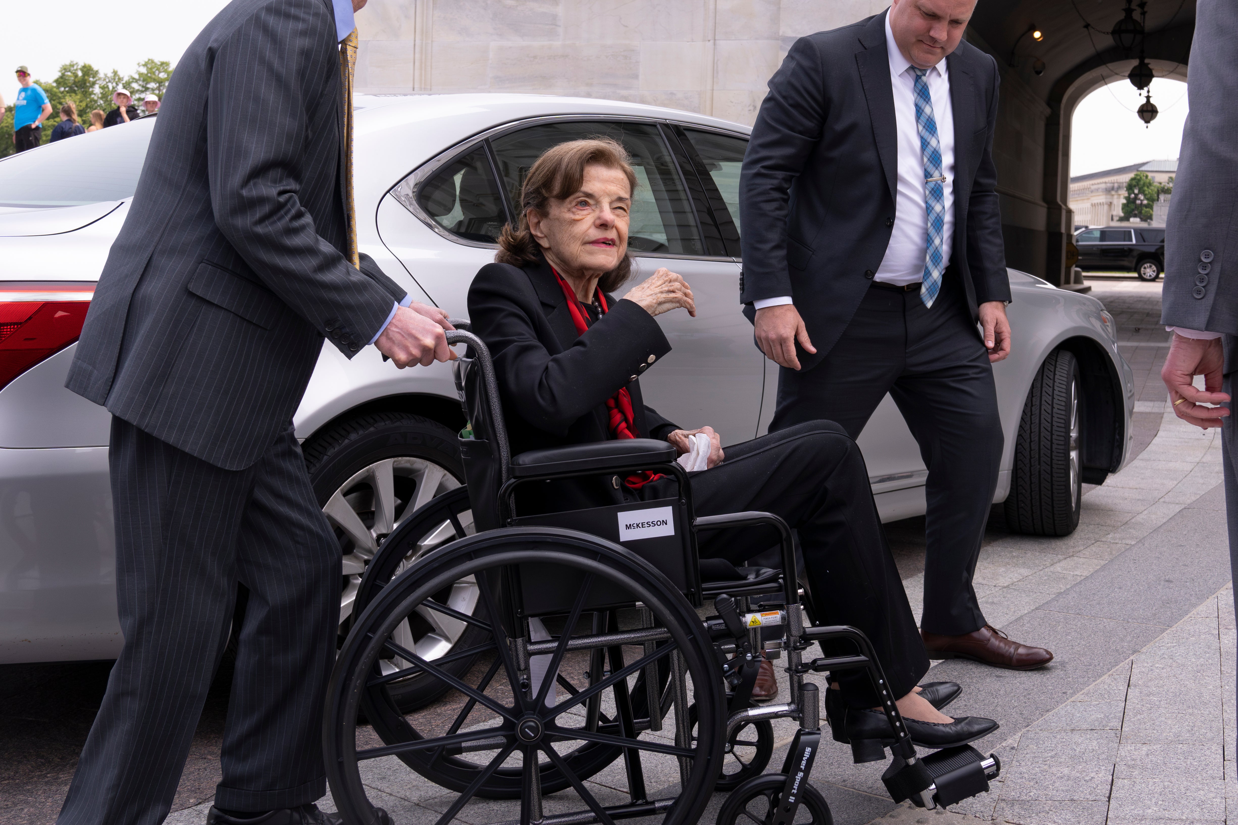 Senate Feinstein returned to work following a two-month absence