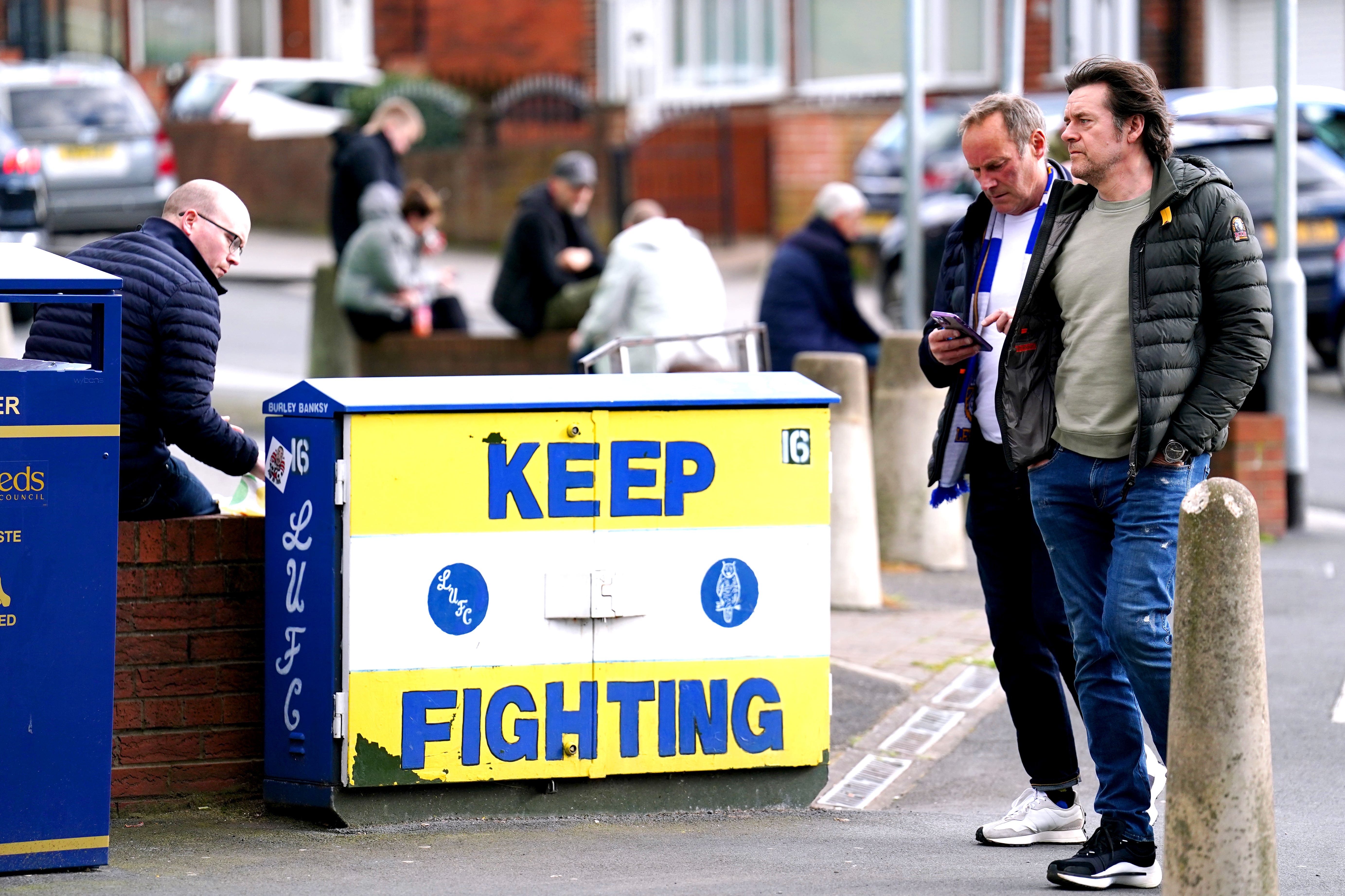 Leeds, Leicester and Everton are fighting for one Premier League place (Mike Egerton/PA)