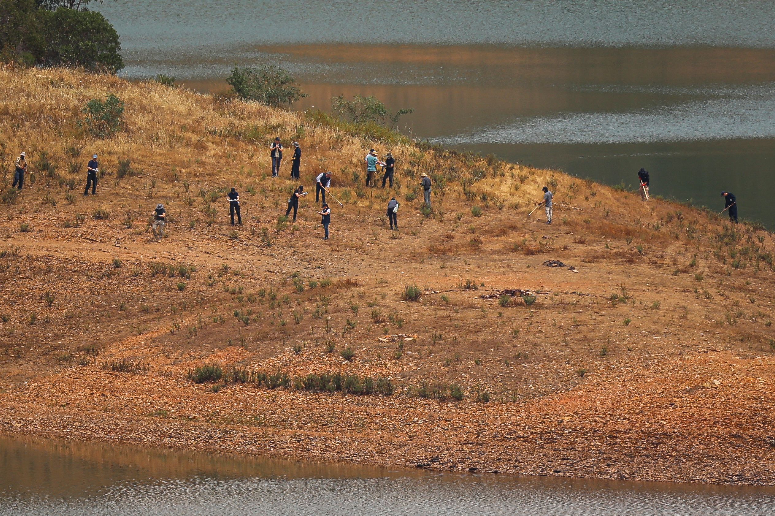 Police used pickaxes and divers in their search on Tuesday