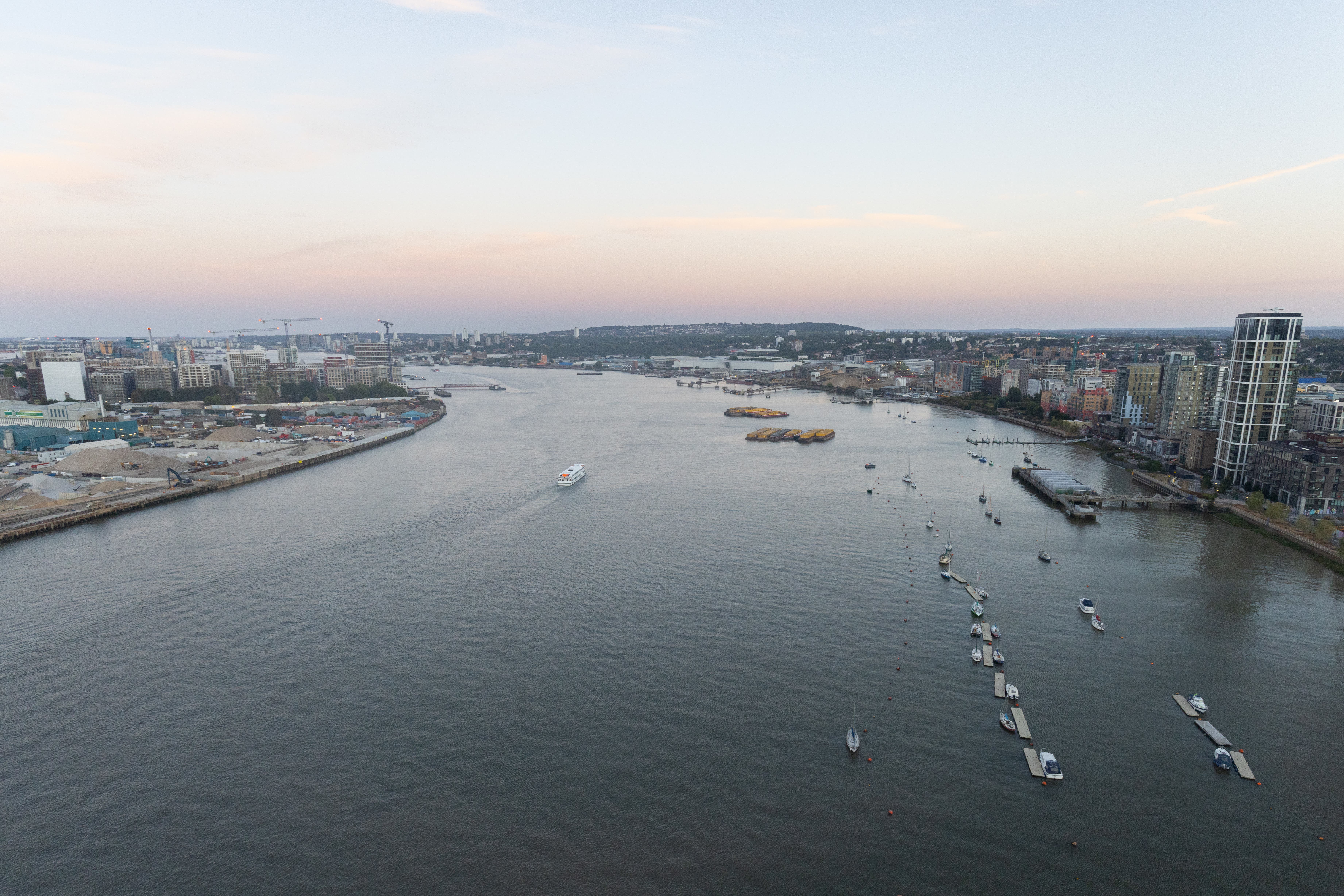 The River Thames in North Greenwich, east London (PA)