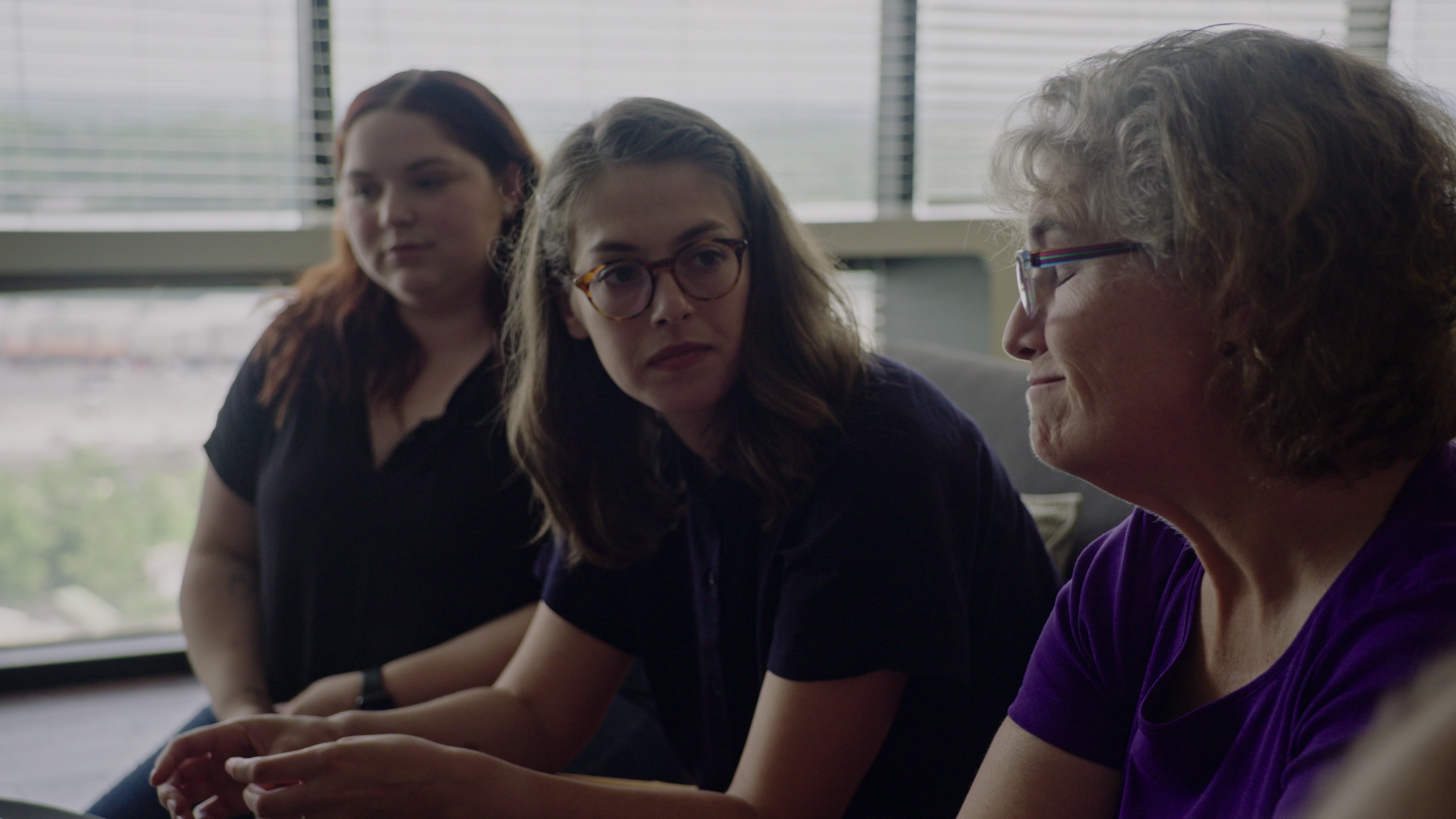 Emma Bannion, Rachel de Leon, and Bannion’s mother Lisa Rappa-Mannion in ‘Victim/Suspect’ (from left to right)