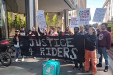 Deliveroo riders protest against pay and ‘deteriorating’ job conditions