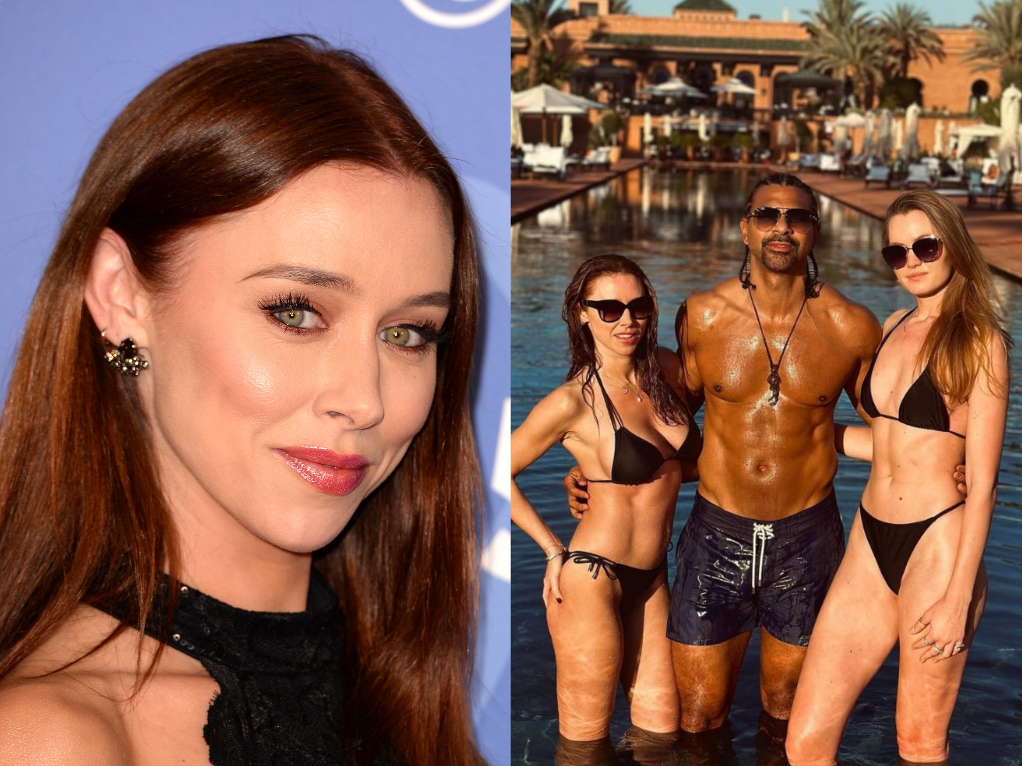 Una Healy, David Haye and Sian Osborne