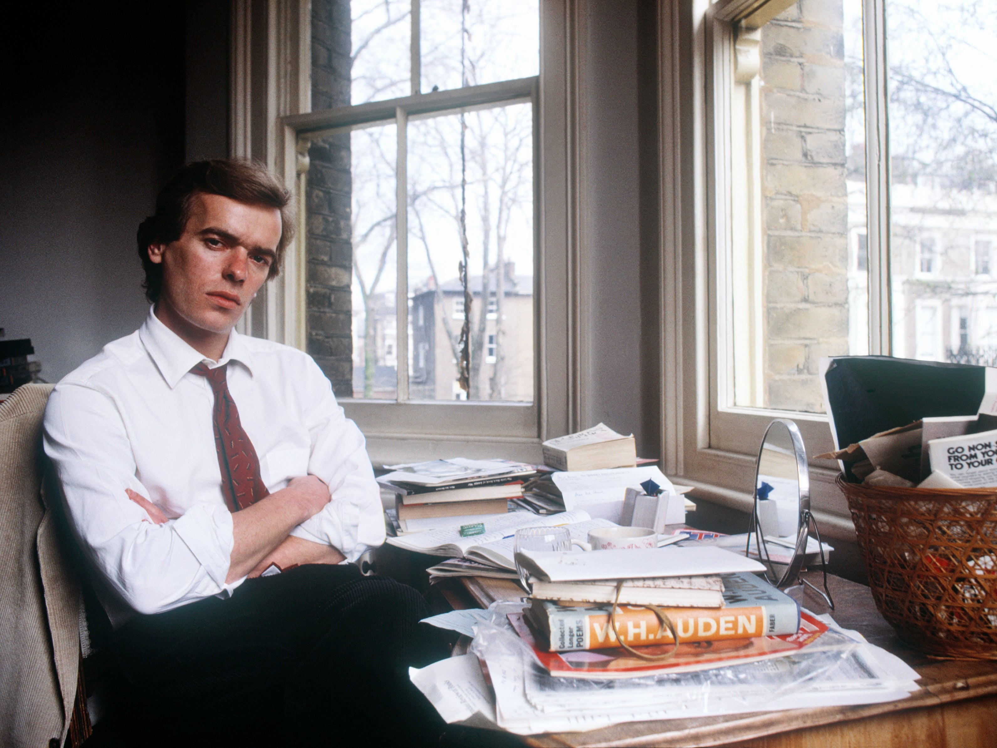 Amis photographed at his home in London in 1987