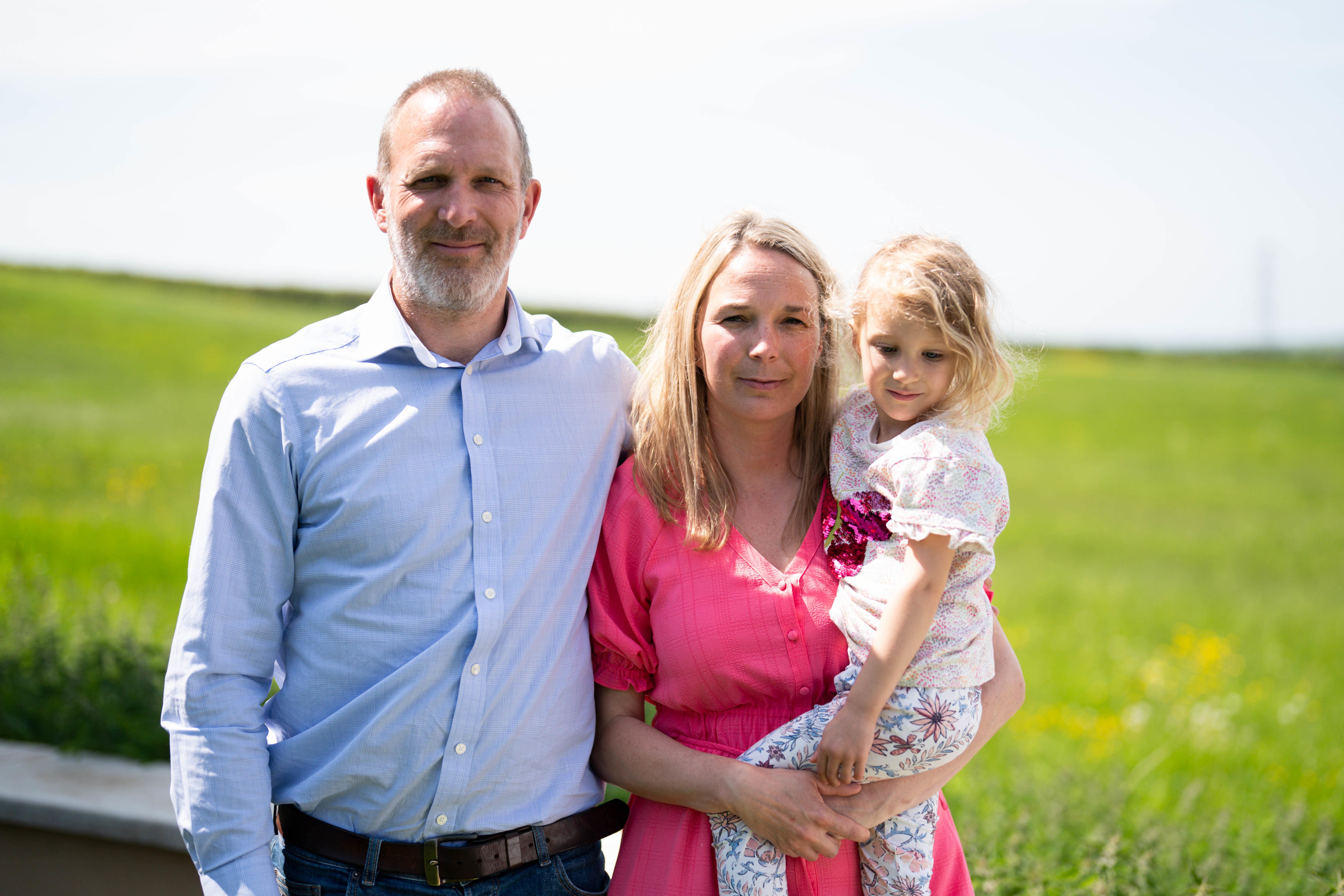 Jack and Sarah Hawkins, with their daughter Lottie. Their daughter Harriet died during childbirth in 2016 due to failings within Nottingham University Hospitals NHS Trust (Jacob King/PA)