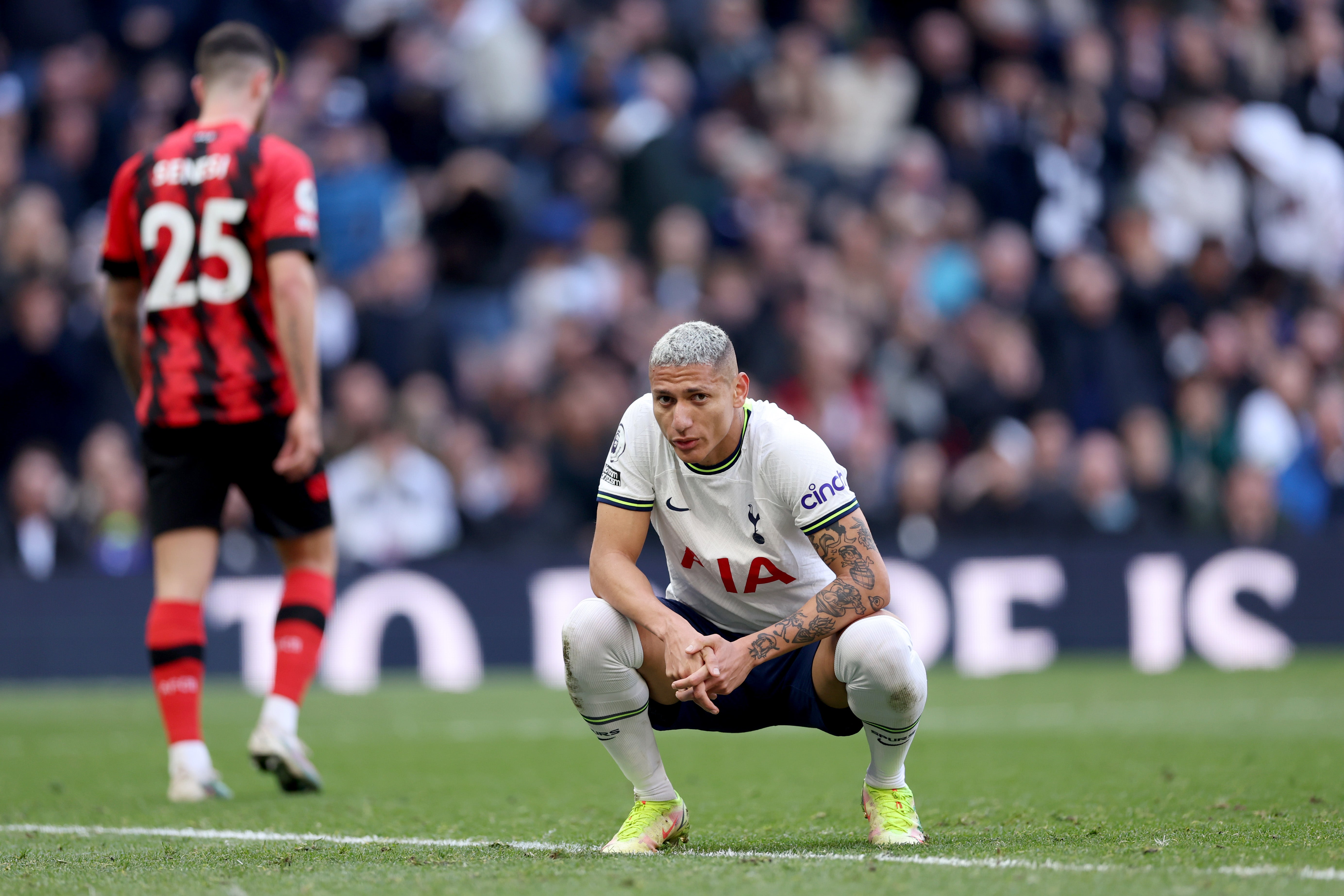 Richarlison has scored just once in the Premier League this season - and Tottenham still lost in the last minute