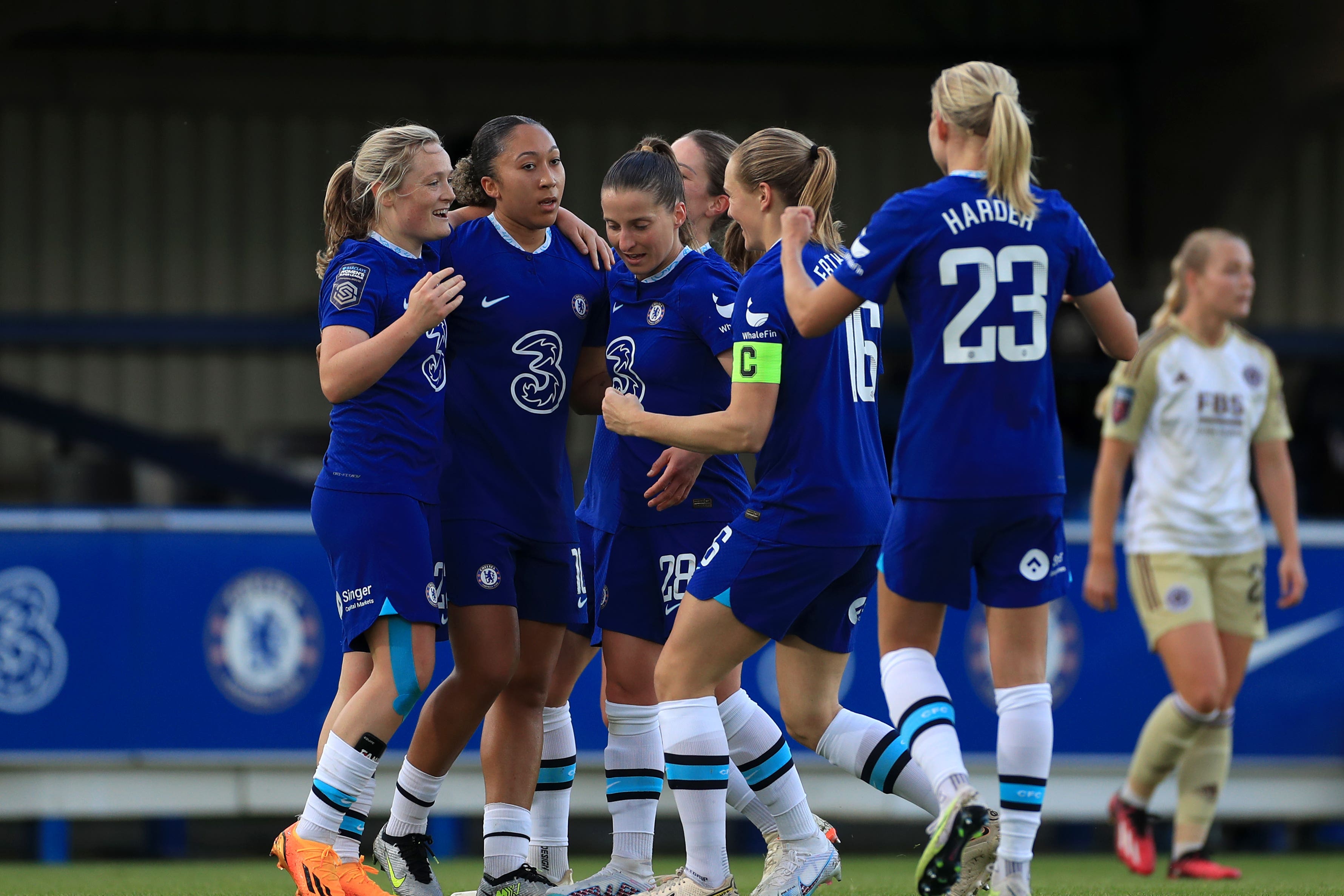 Chelsea will secure a fourth consecutive WSL title if they beat Reading on Saturday (Bradley Collyer/PA)