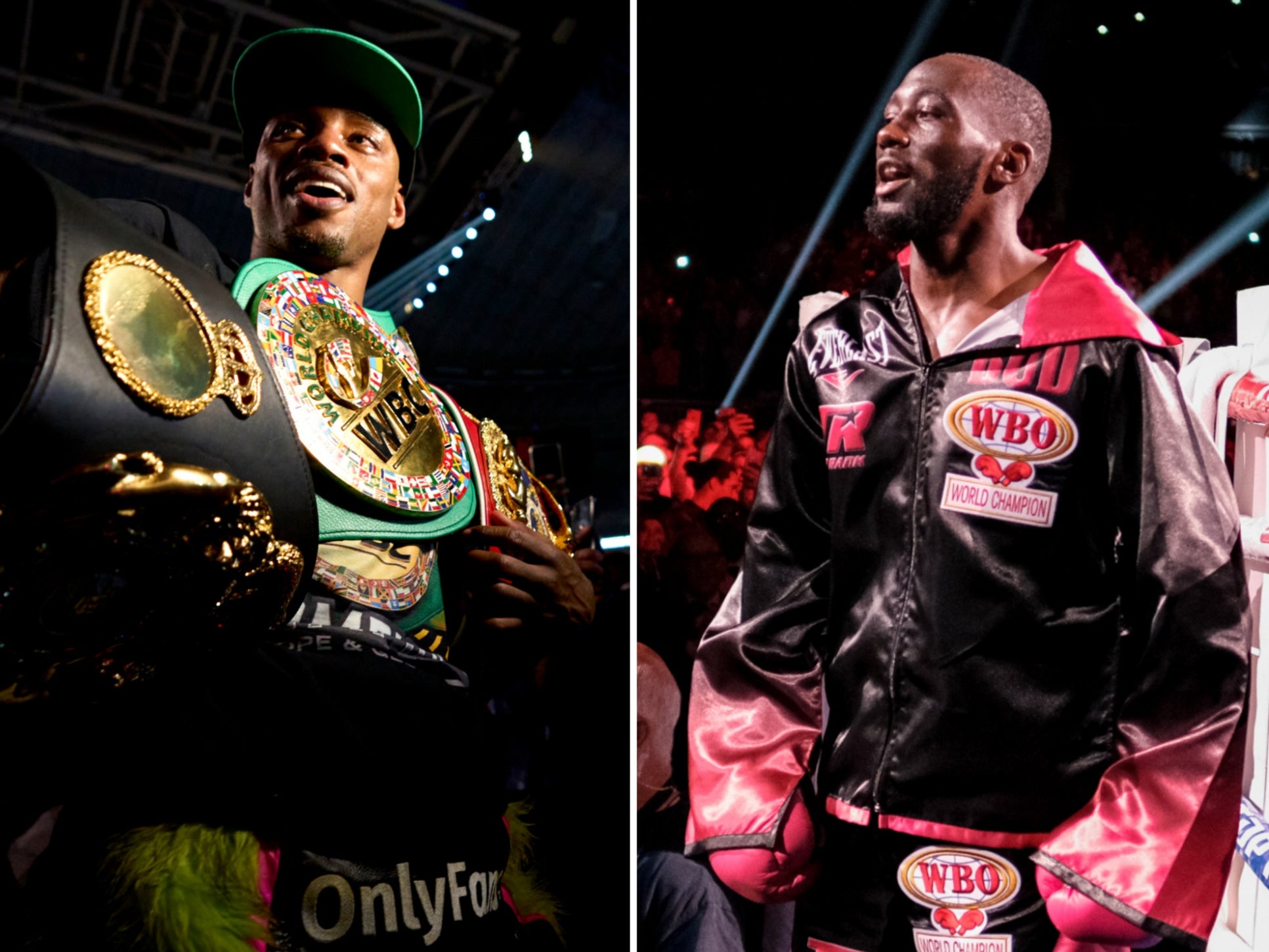 Spence (left) is unified champion at welterweight, while Crawford holds the WBO belt