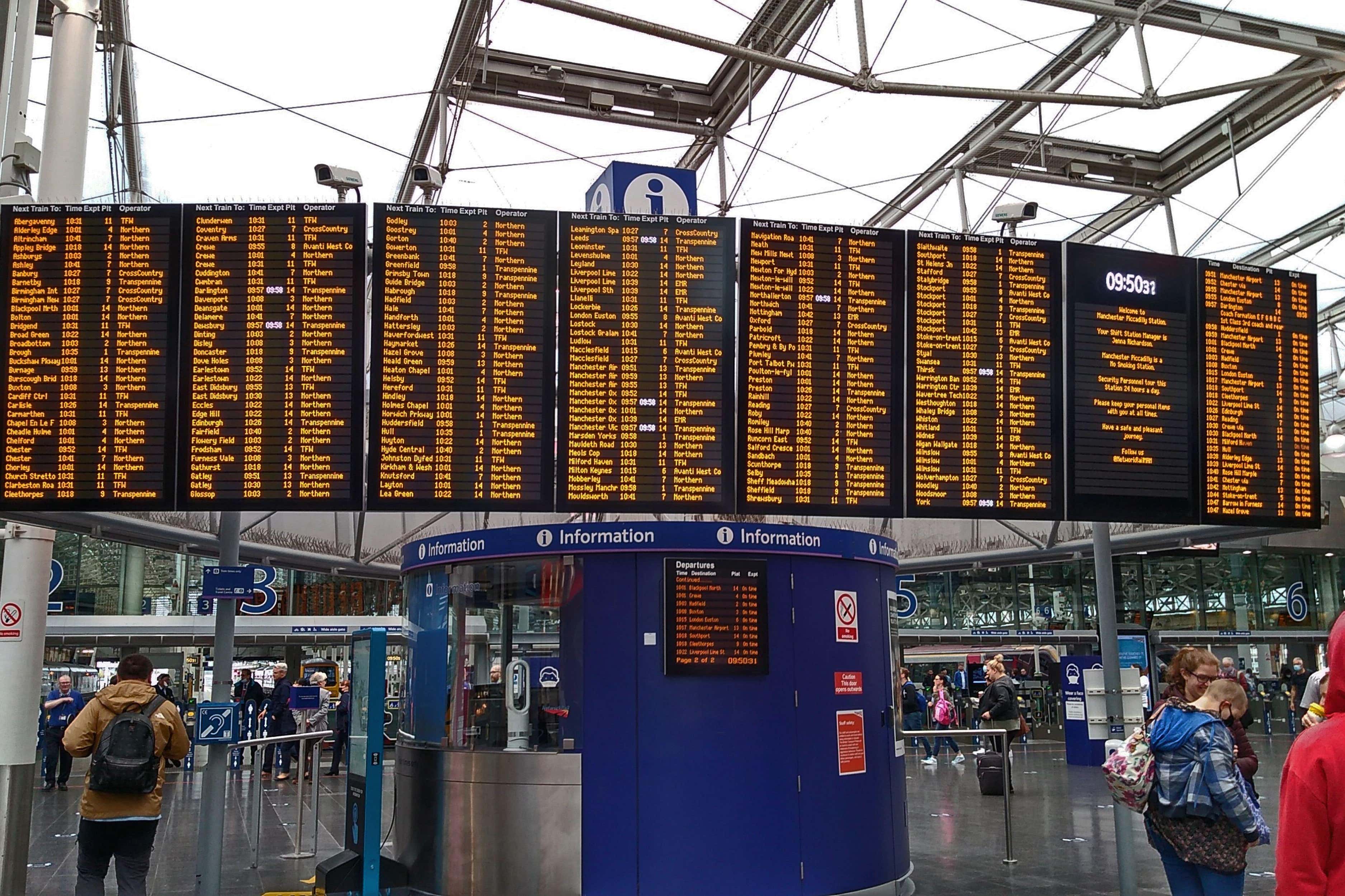 A £72 million package to improve railway services in Greater Manchester has been announced, but a long-term project to add extra platforms to the area’s busiest station has been scrapped (Lachlan Main/Alamy Stock Photo/PA)