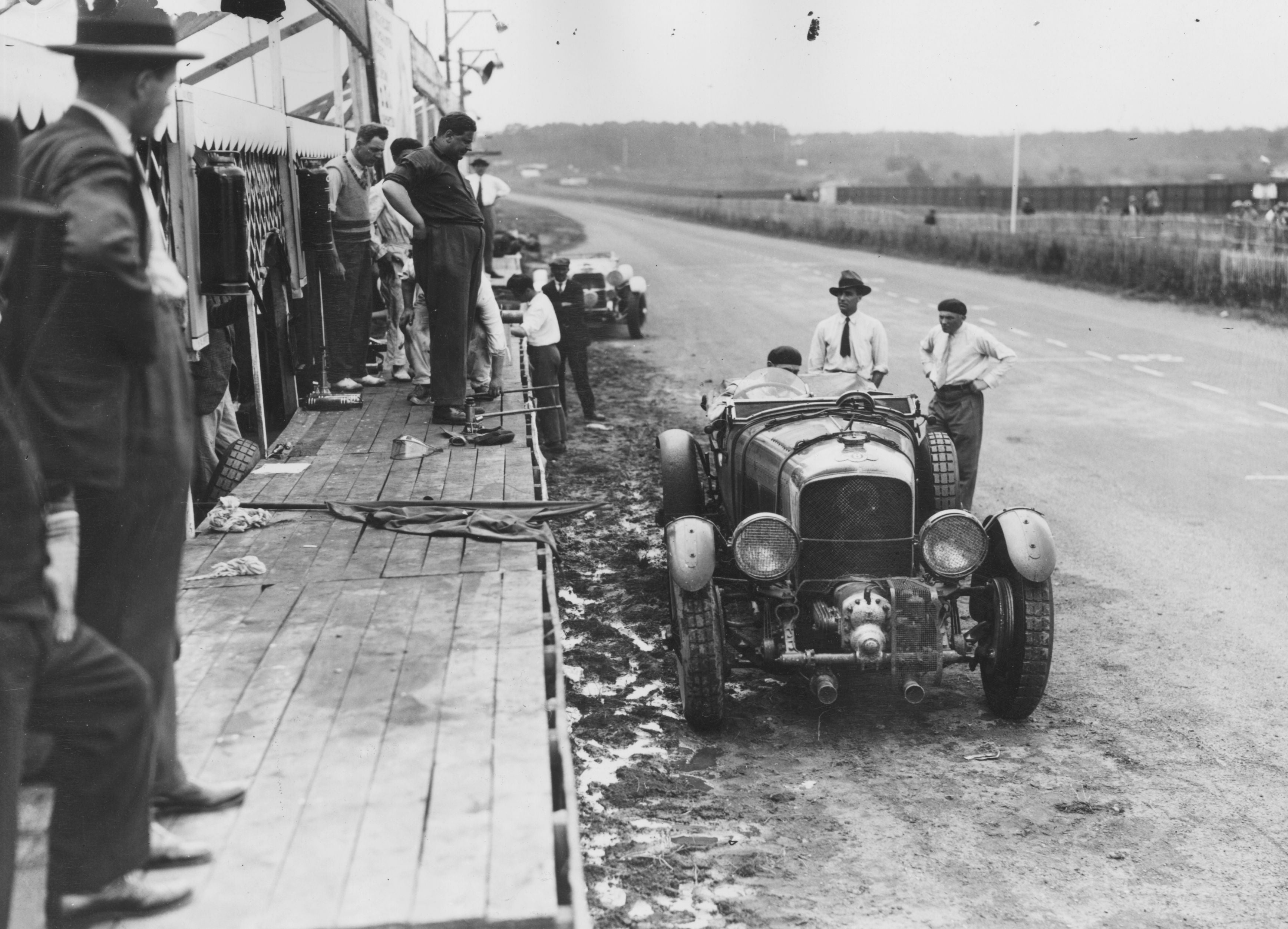 A supercharged Bentley motor car at the first Le Mans 24-Hour Race in 1923