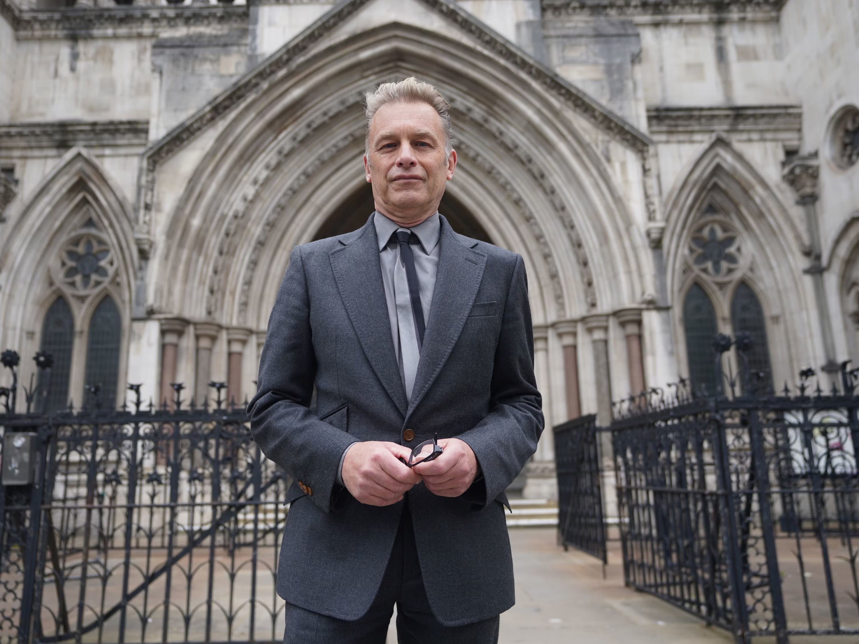 Chris Packham outside the Royal Courts of Justice on Thursday