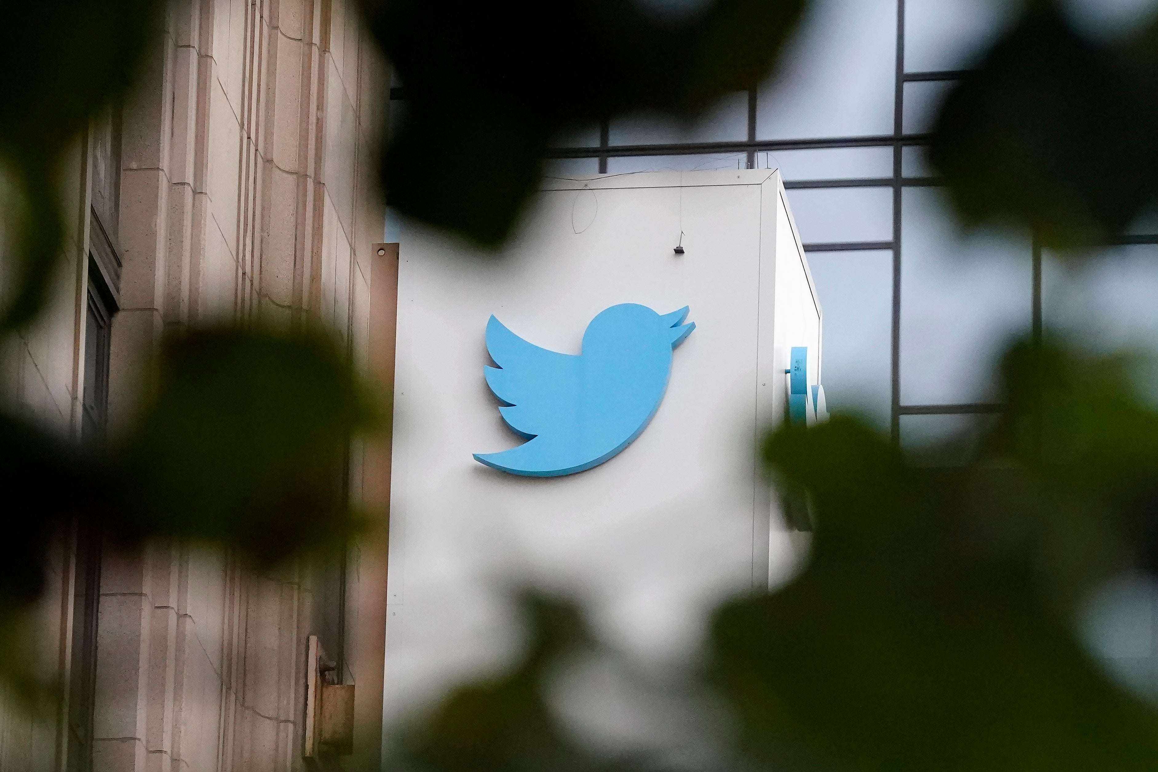 A sign at Twitter headquarters is shown in San Francisco, 8 December, 2022