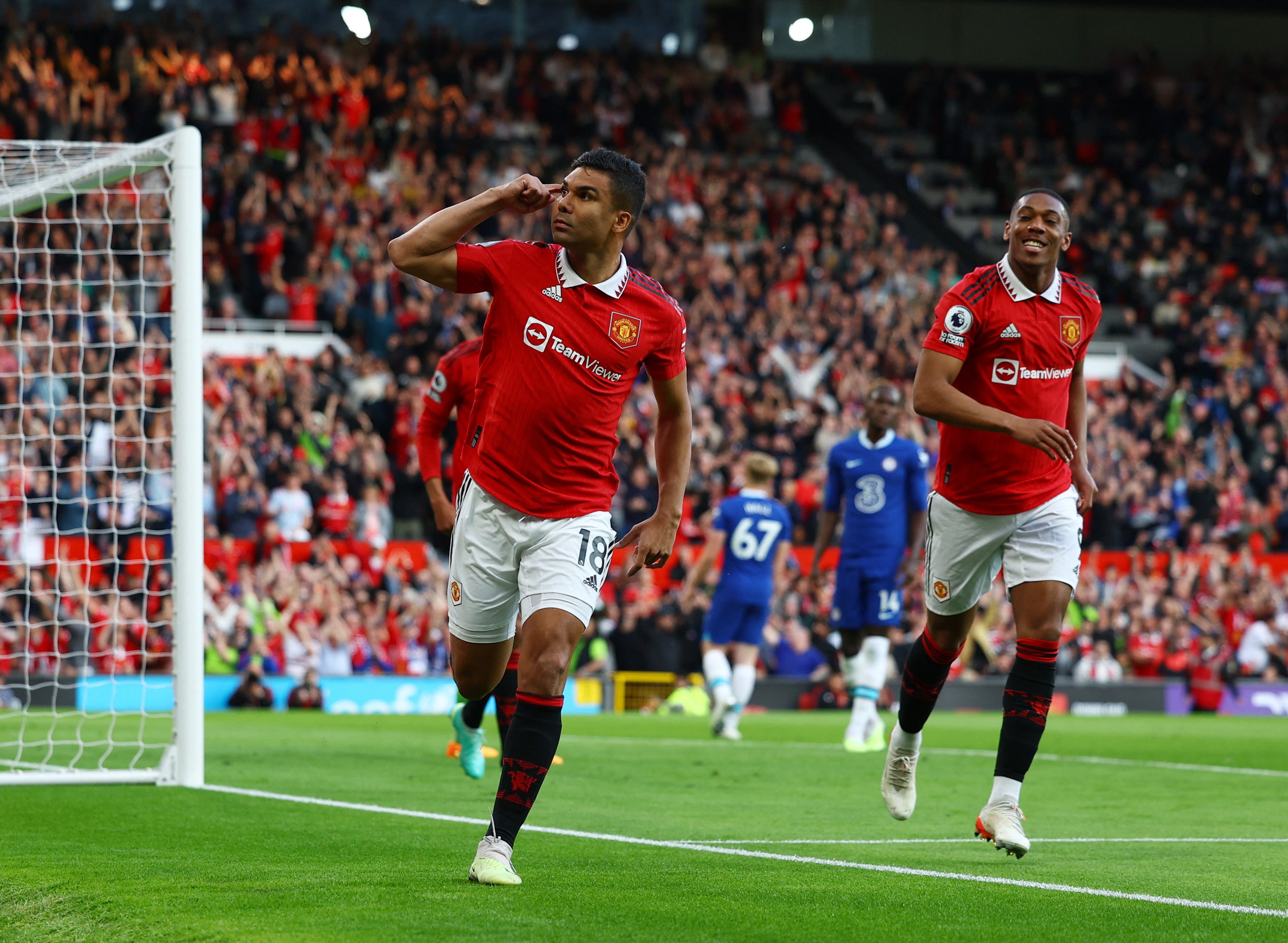 Casemiro scored Man United’s first goal of the evening